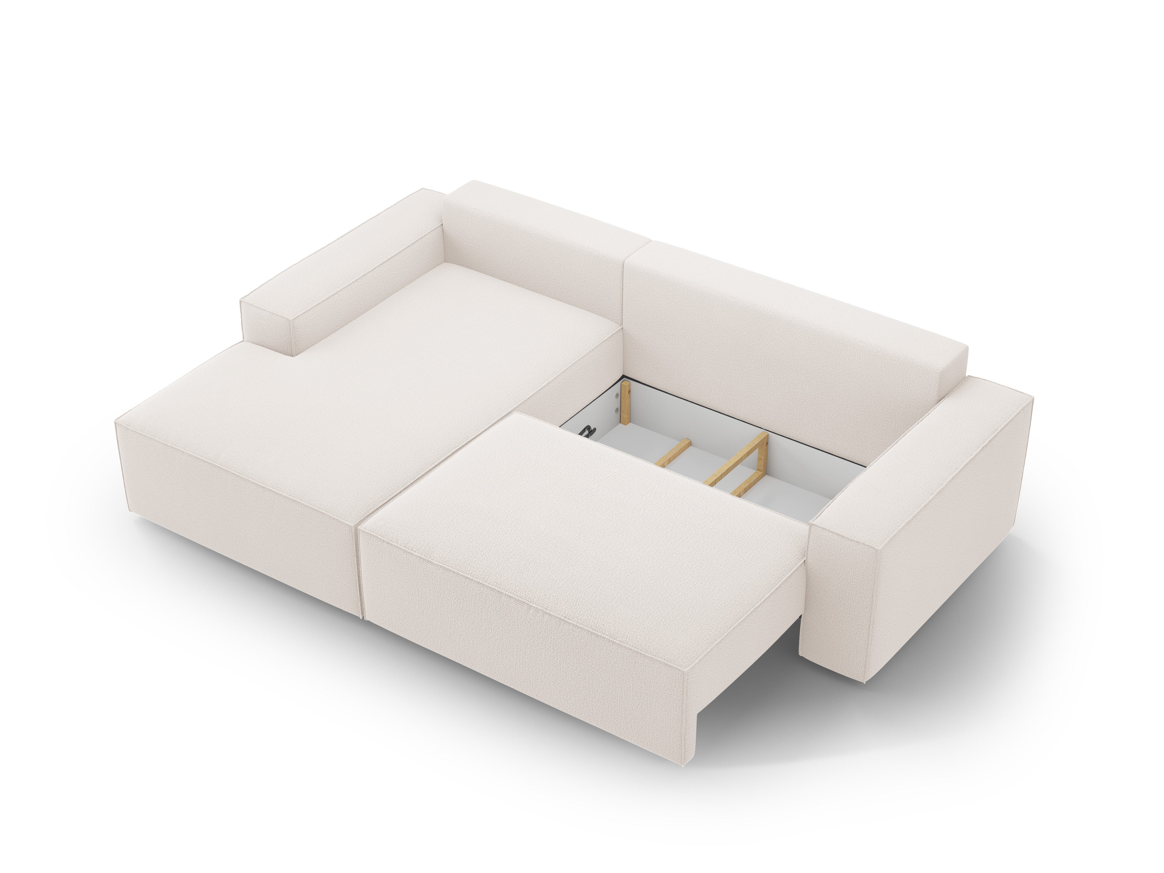 Ecksofa links mit Schlaffunktion JODIE hellbeige