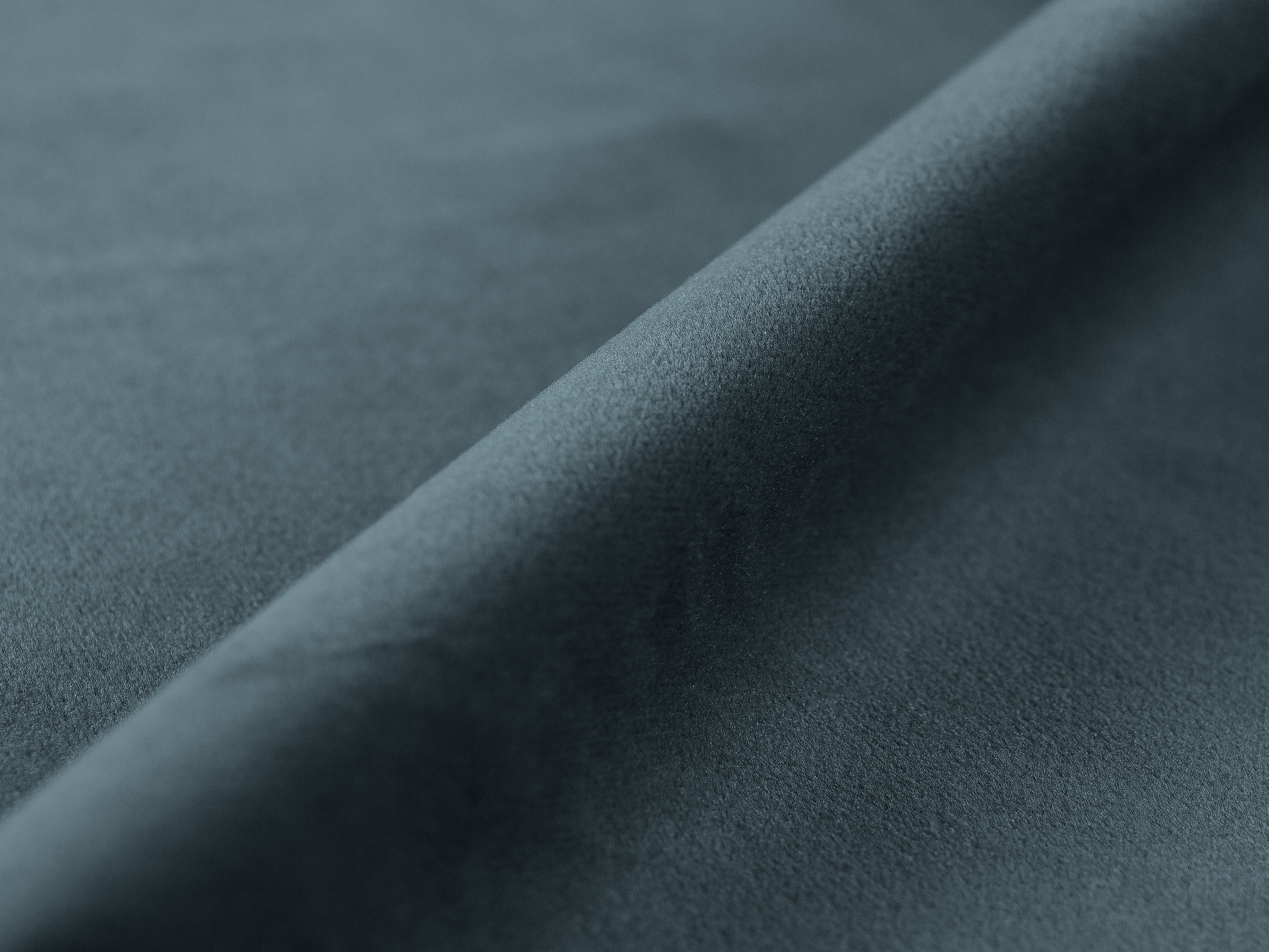 Blauwe 3-zits fluwelen hoekbank links met slaapfunctie VICTOR