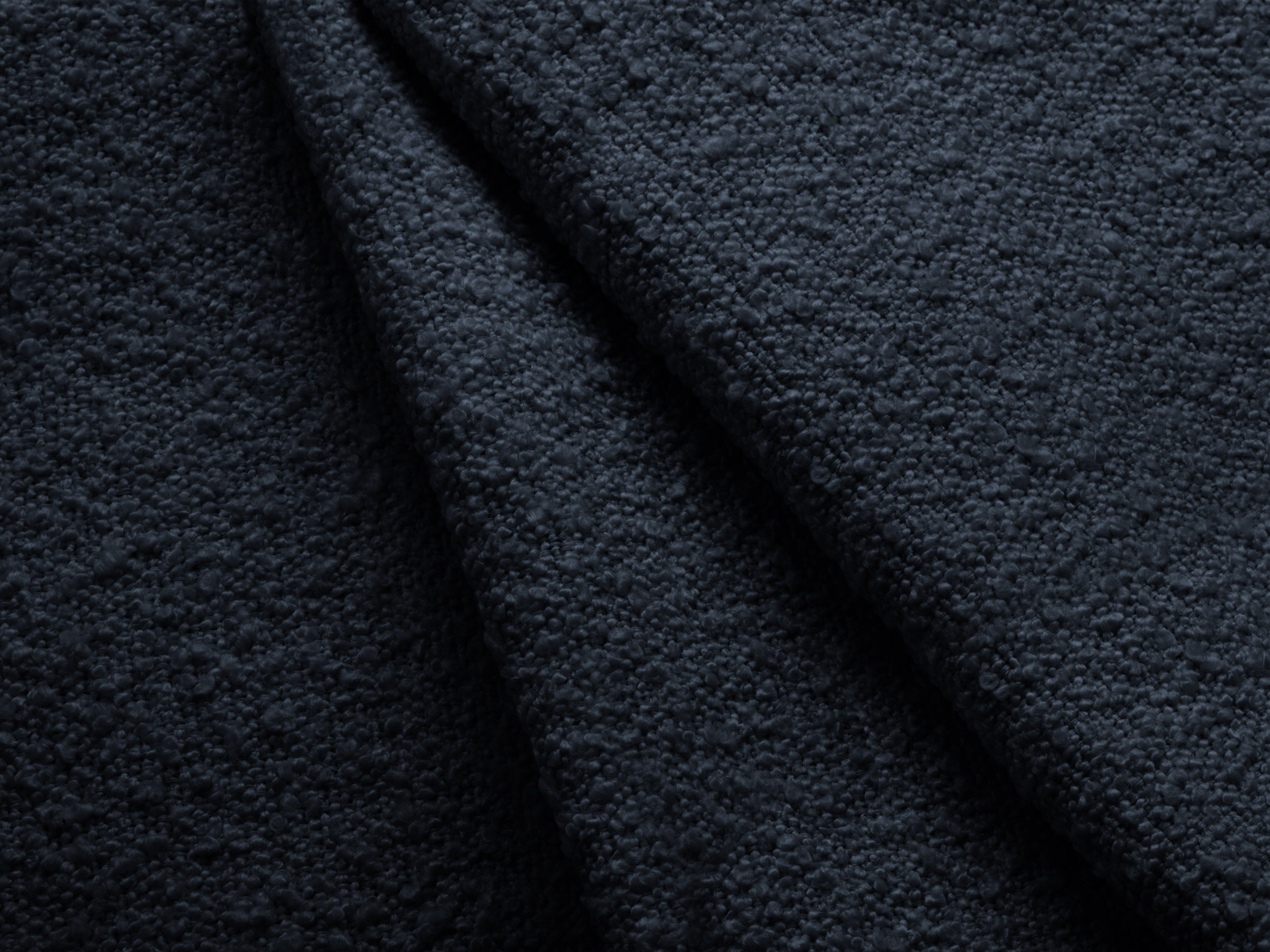 4-sitzige rechteckige Eckcouch MILEY dunkelblaue Boucle