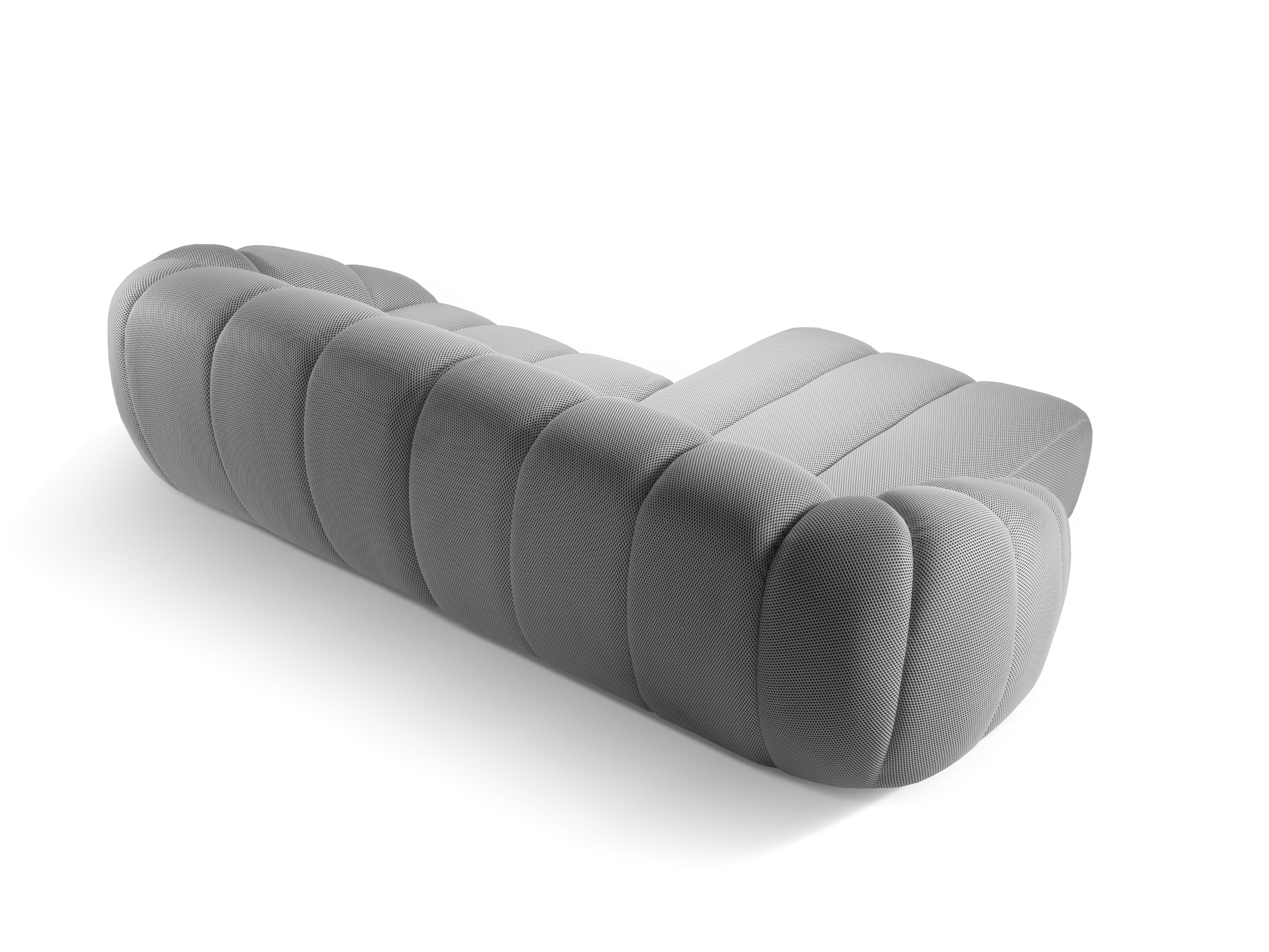 4-seater left-facing corner sofa DIANA silver