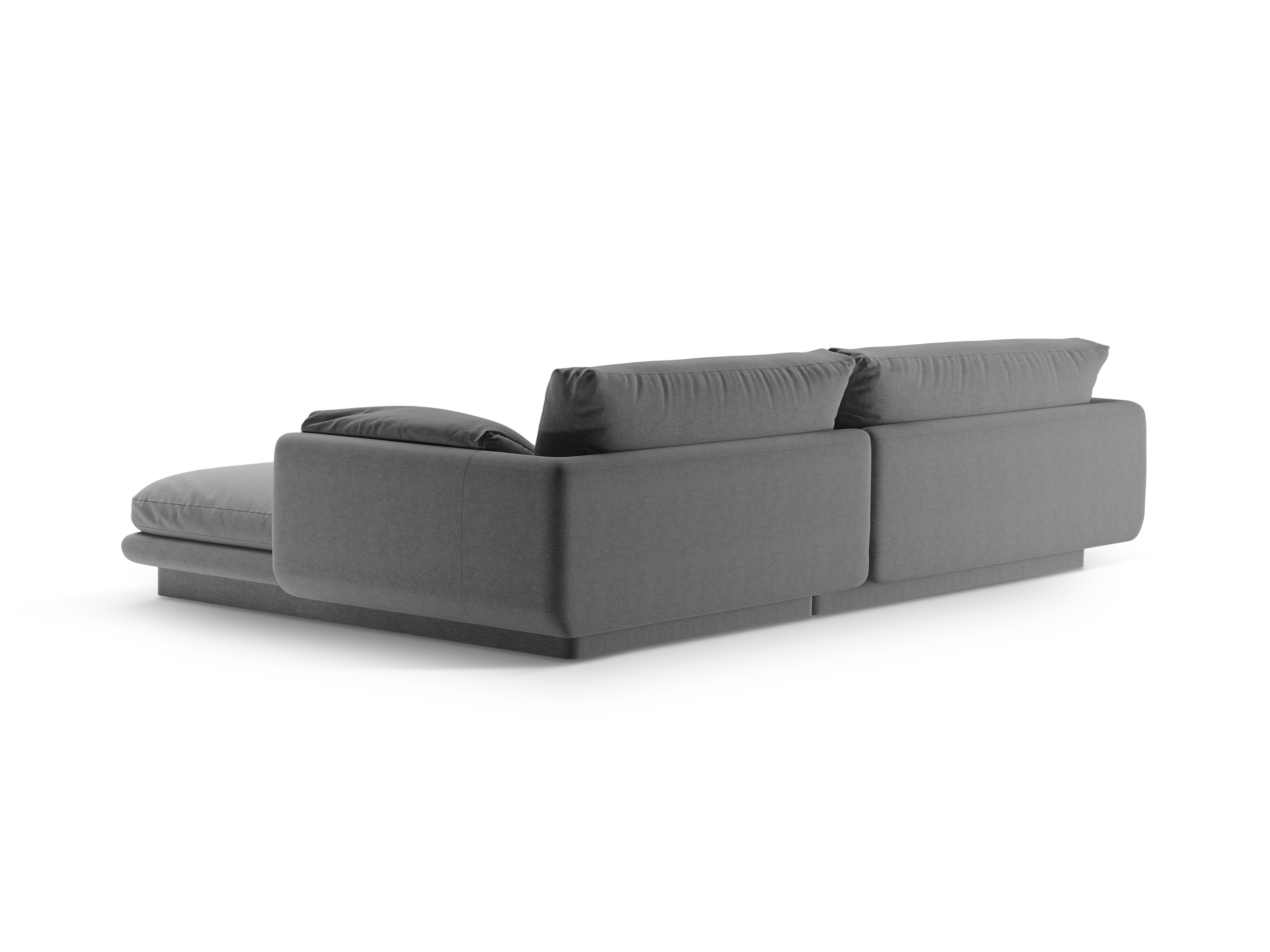 Left-handed 4-person corner Torino dark gray