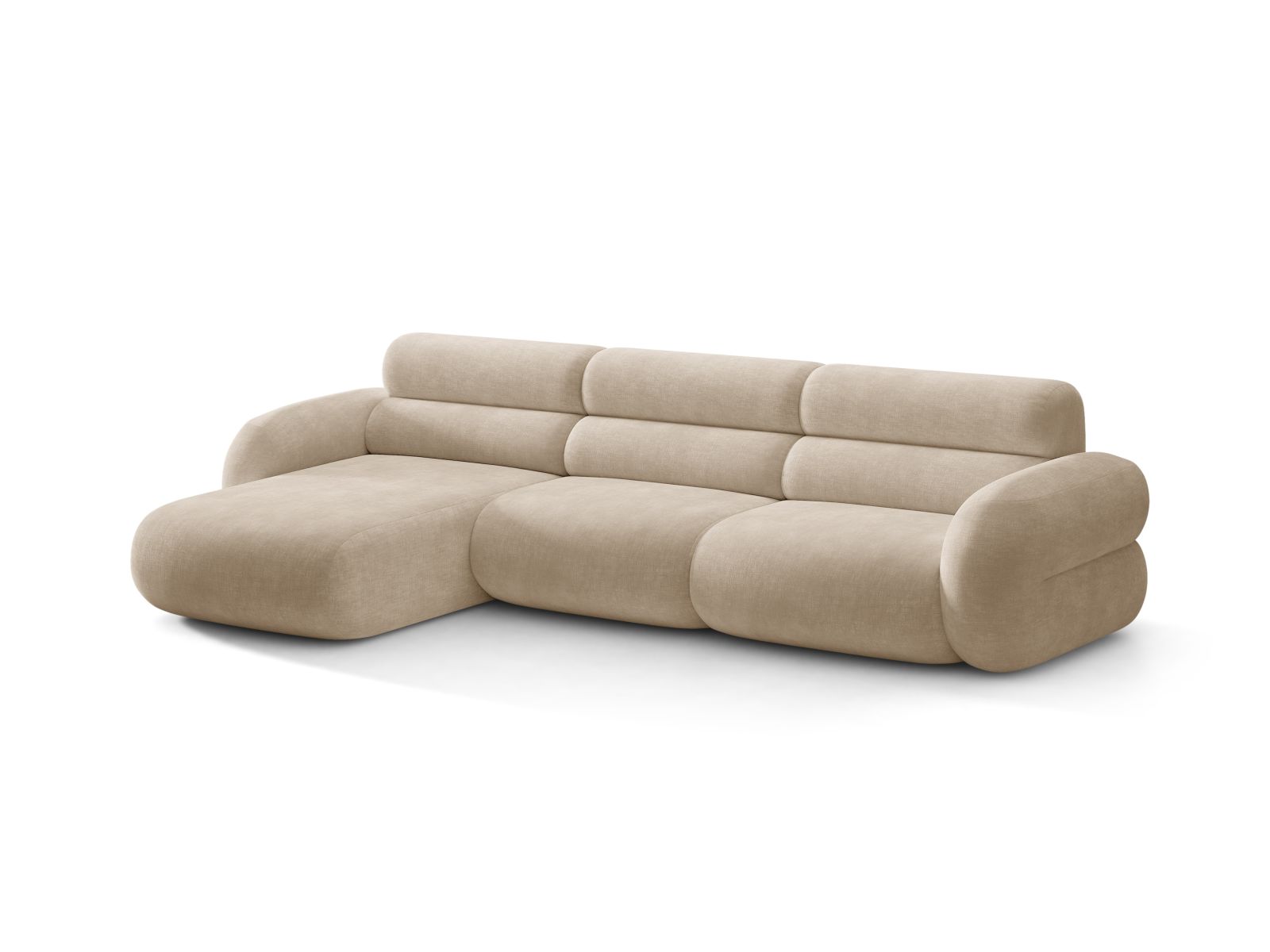 Linker NEO hoekbank in beige chenille