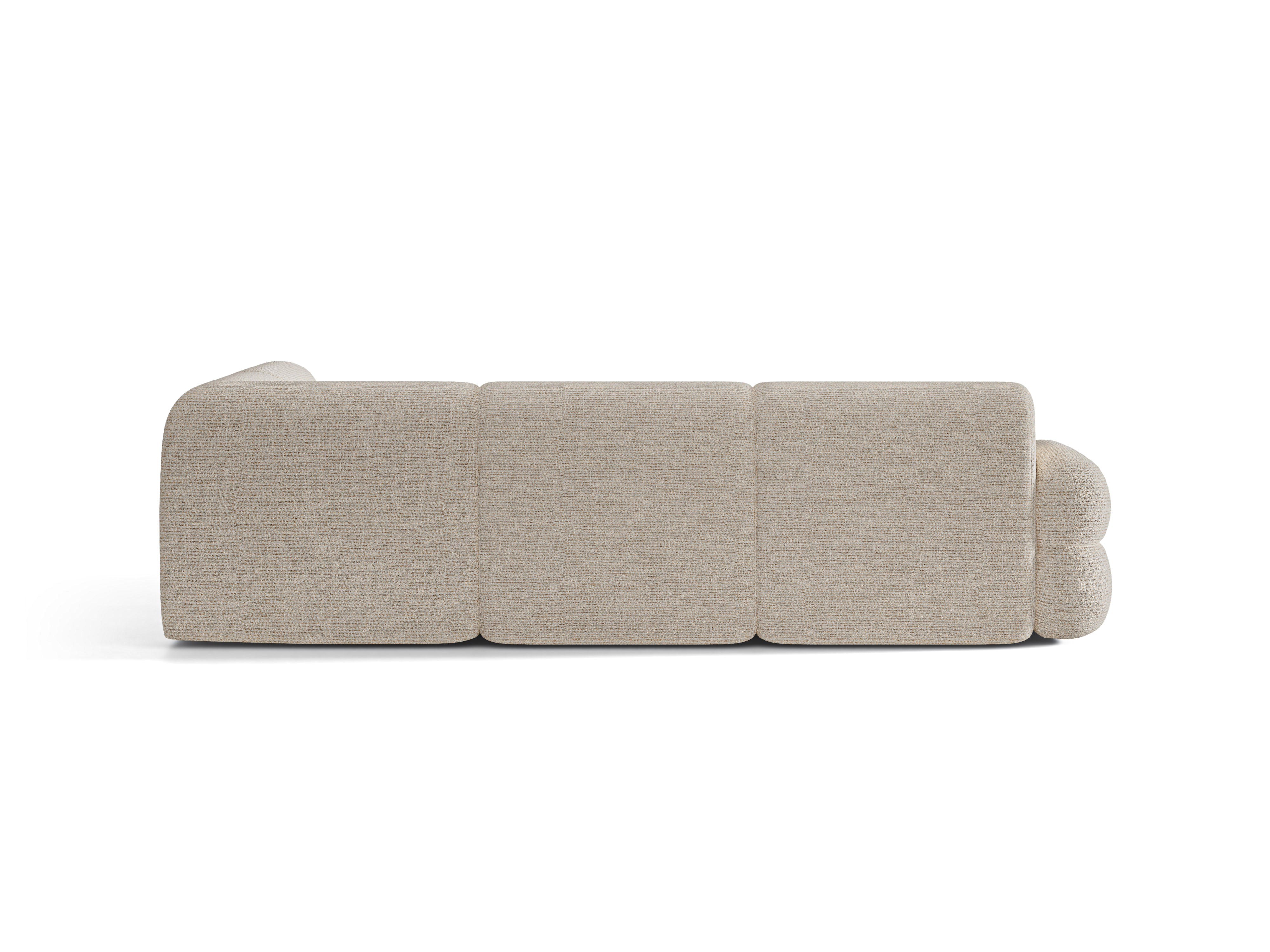 Rechthoekige L-bank NEO in beige melange