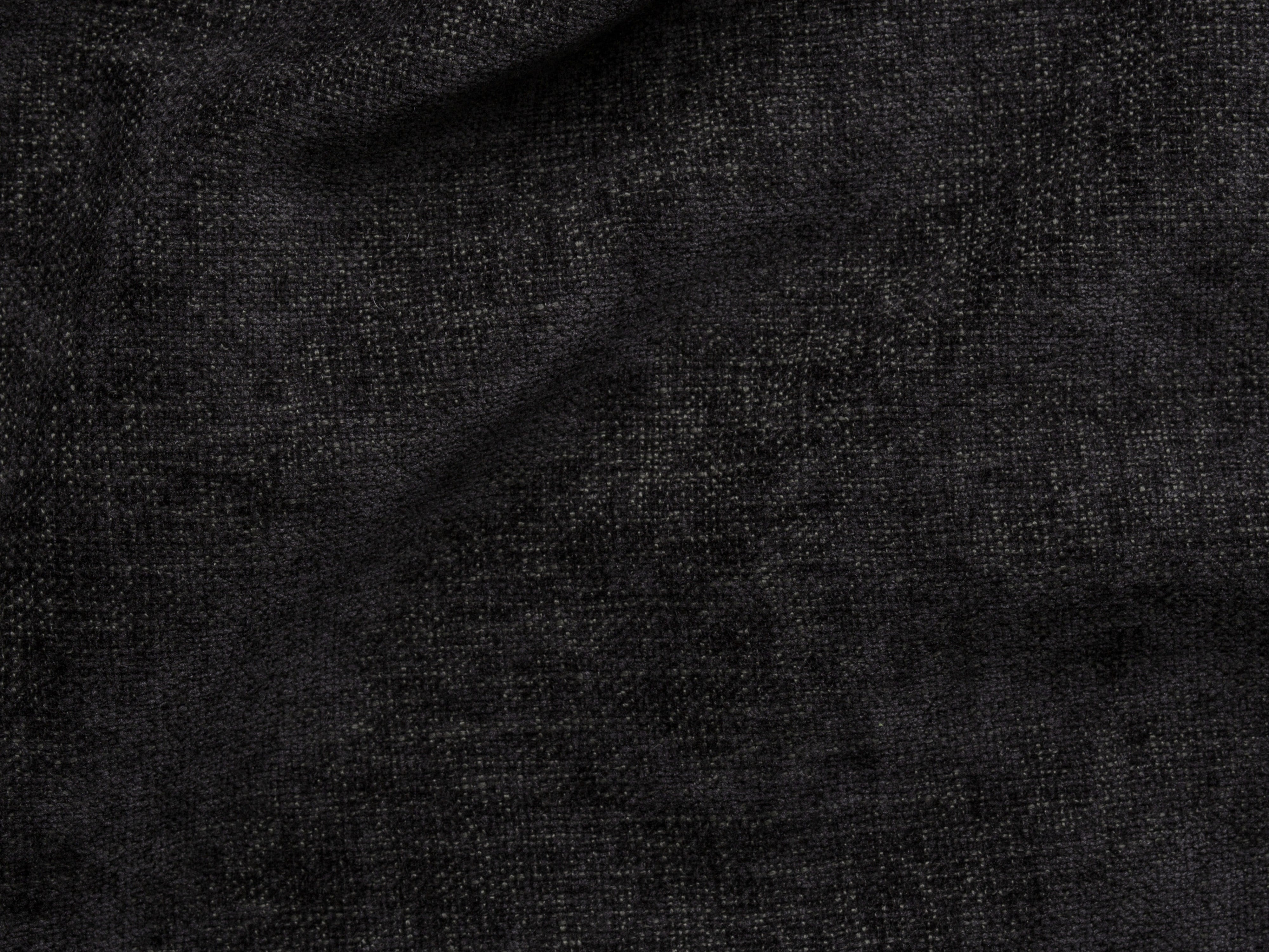 Linker 3-zits hoekbank JODIE in zwart tweed