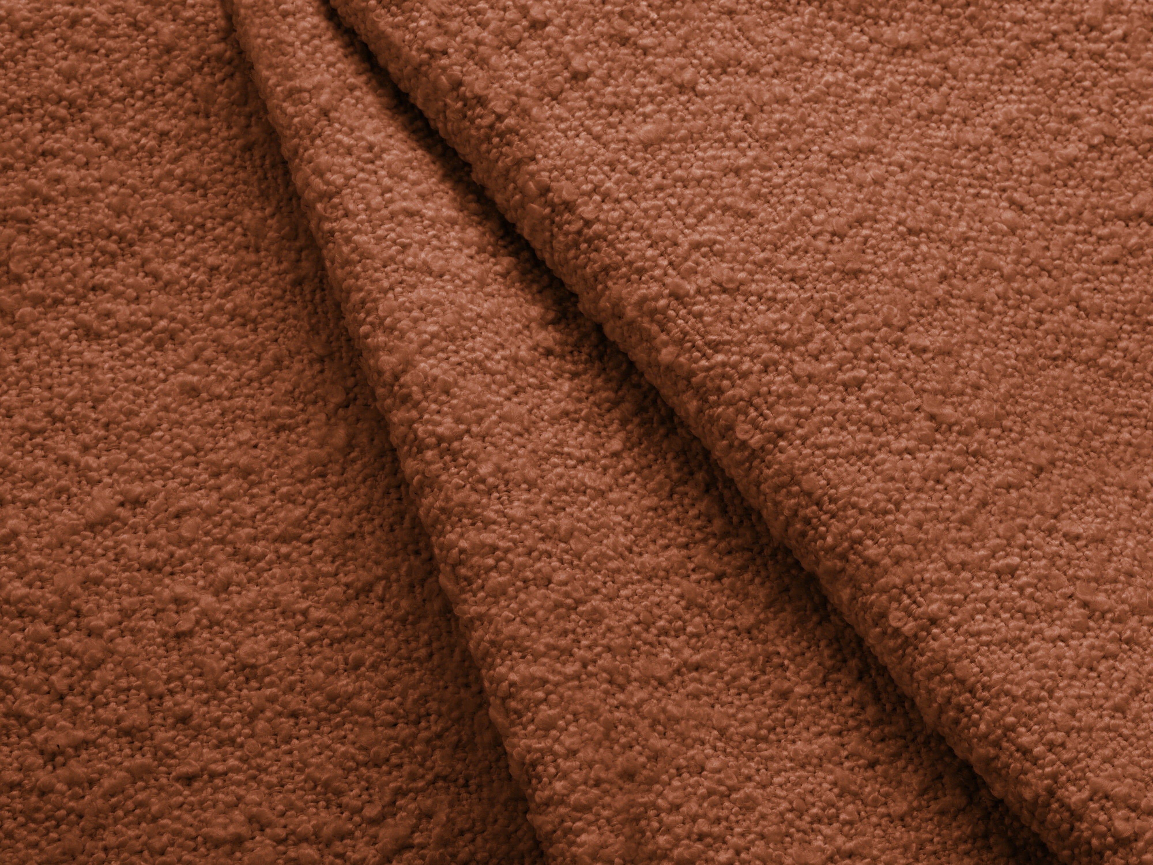 Rechthoekige 2-zits hoekbank KATE terracotta boucle