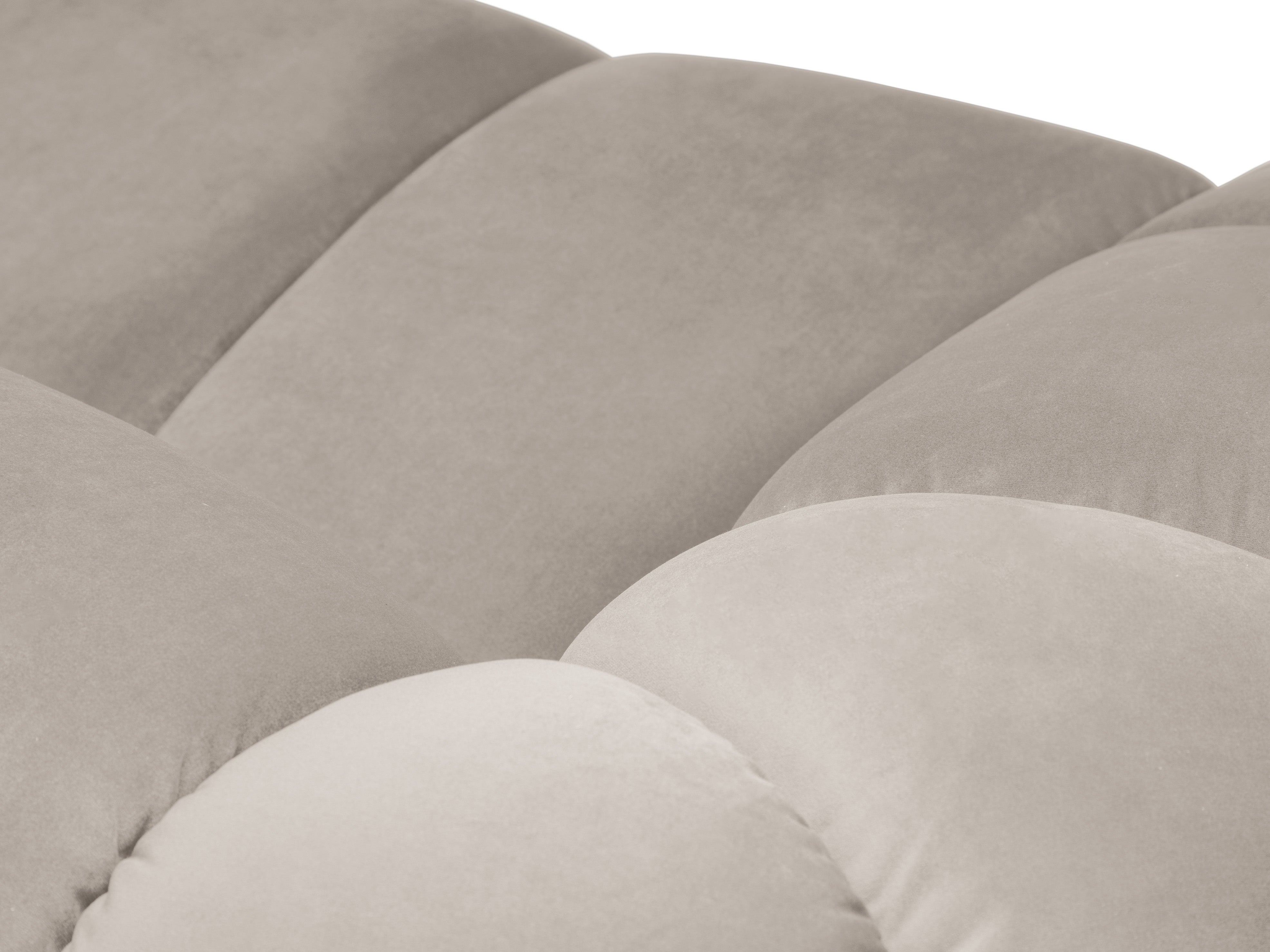 Fluwelen 3-zits hoekbank links DIANA beige