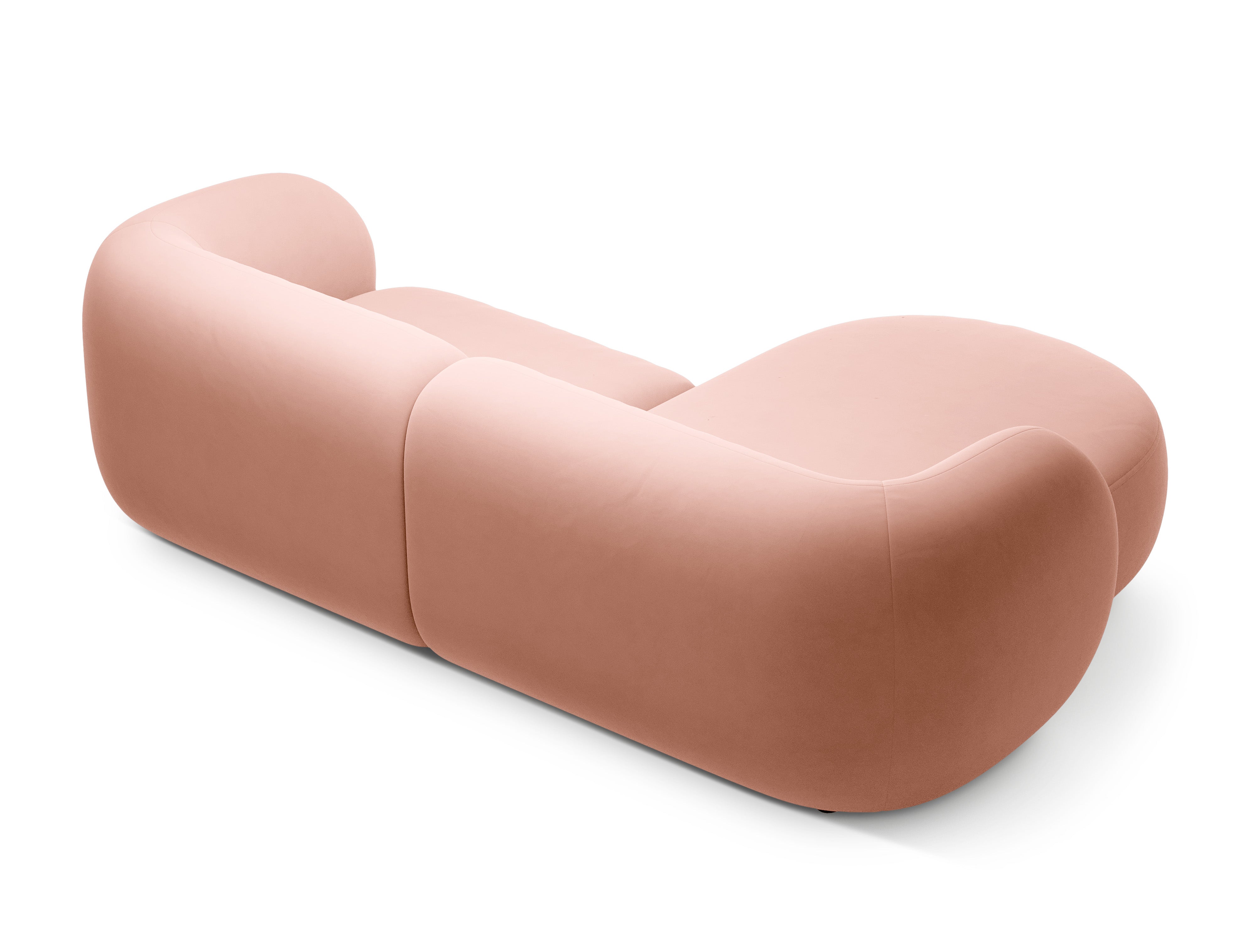 Left-facing velvet sofa for 2 people KATE pink