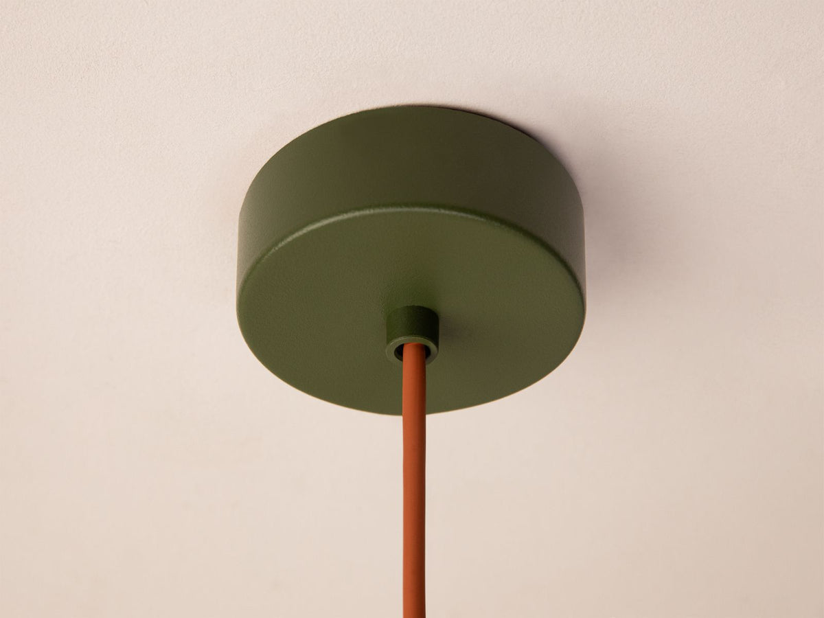 Lampa wisząca ORI zielony i ceglasty – ujęcie 6