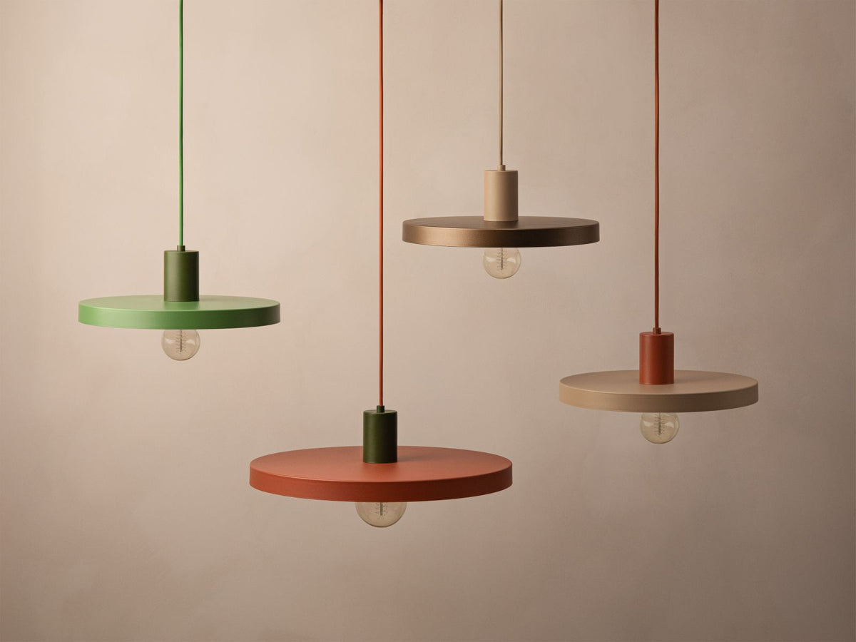 Lampa wisząca ORI zielony i ceglasty – ujęcie 7