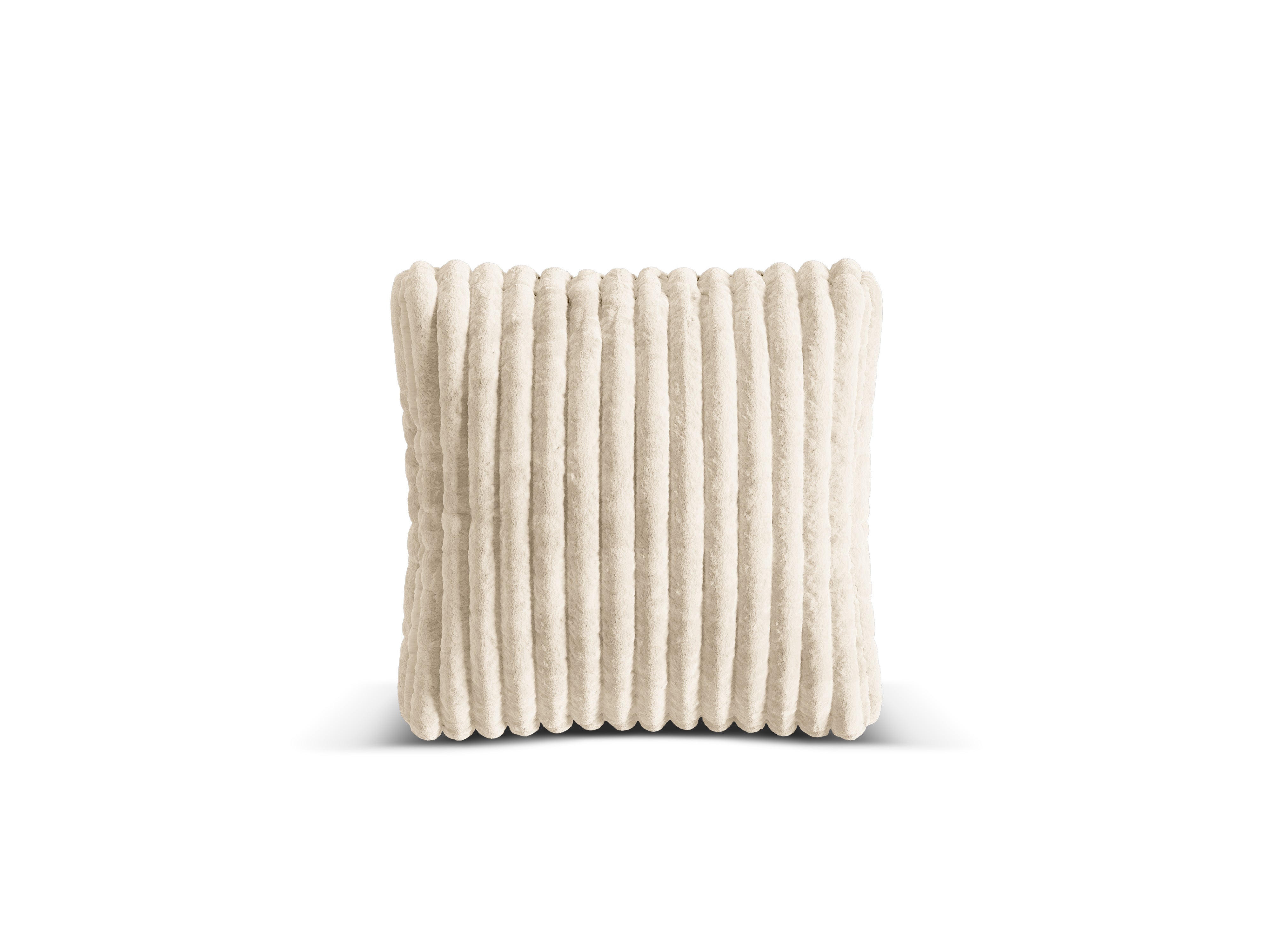 Kussen MARTINA lichtbeige ribfluweel