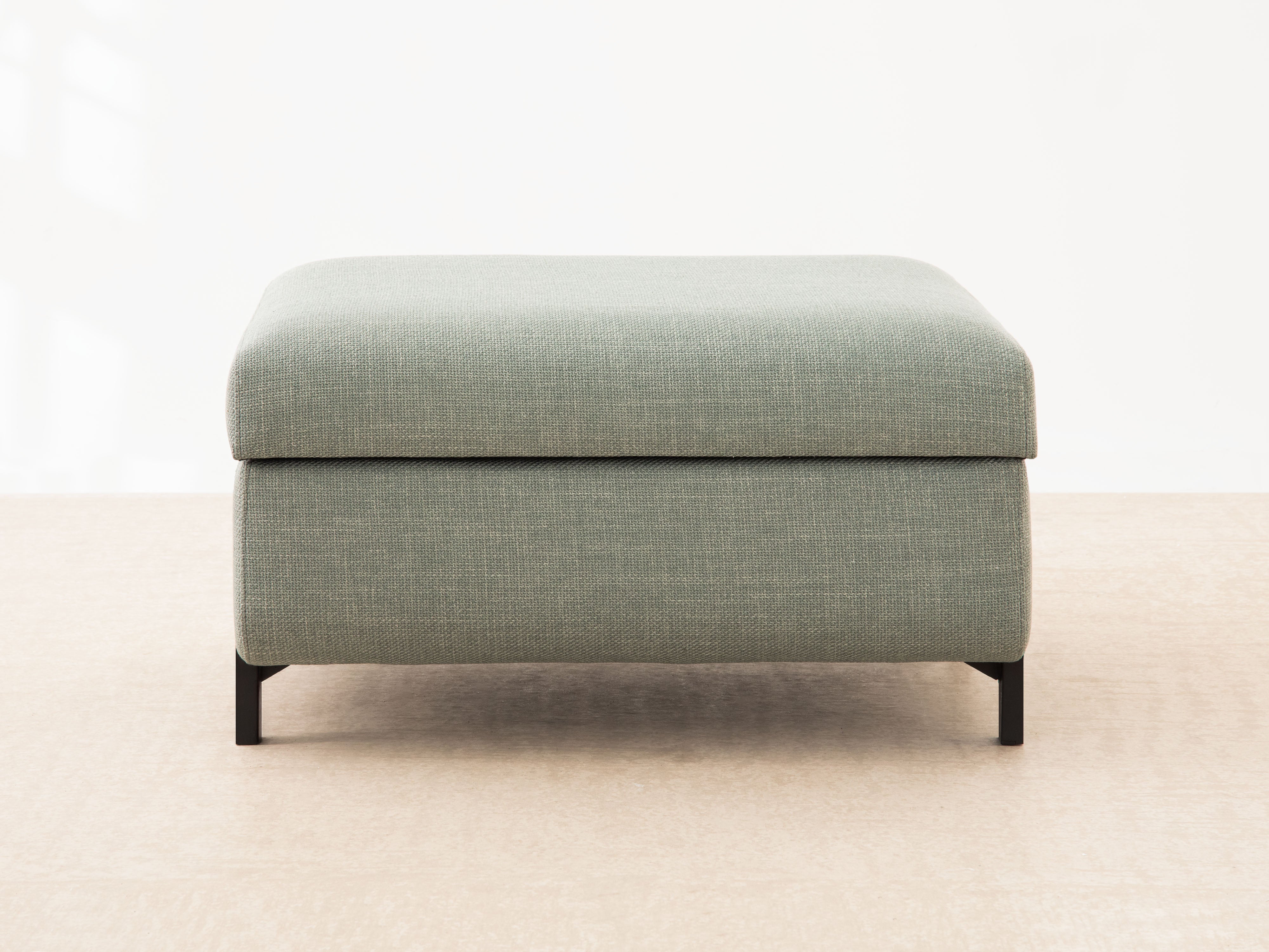 Puf van fluweel met opbergruimte GLORIA beige