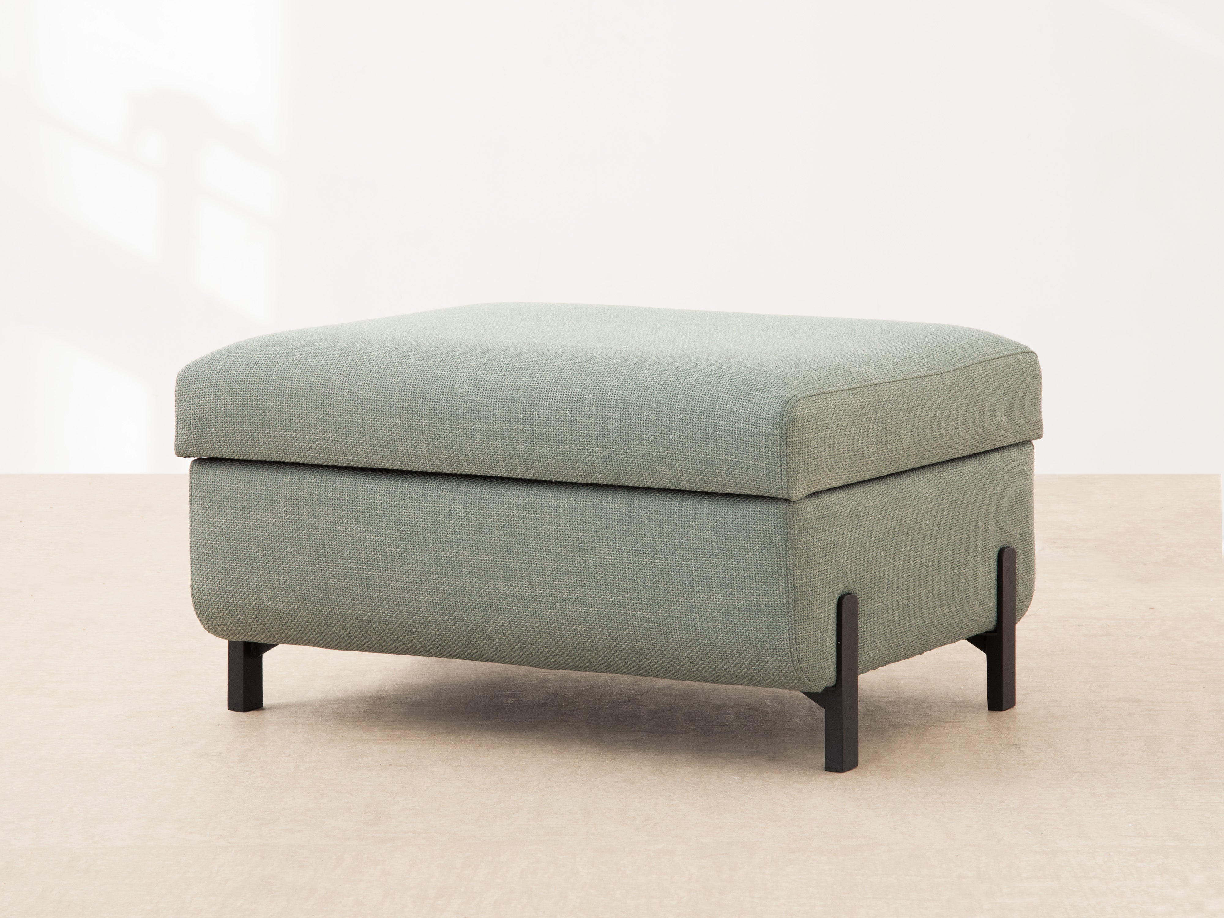 Puf van fluweel met opbergruimte GLORIA beige