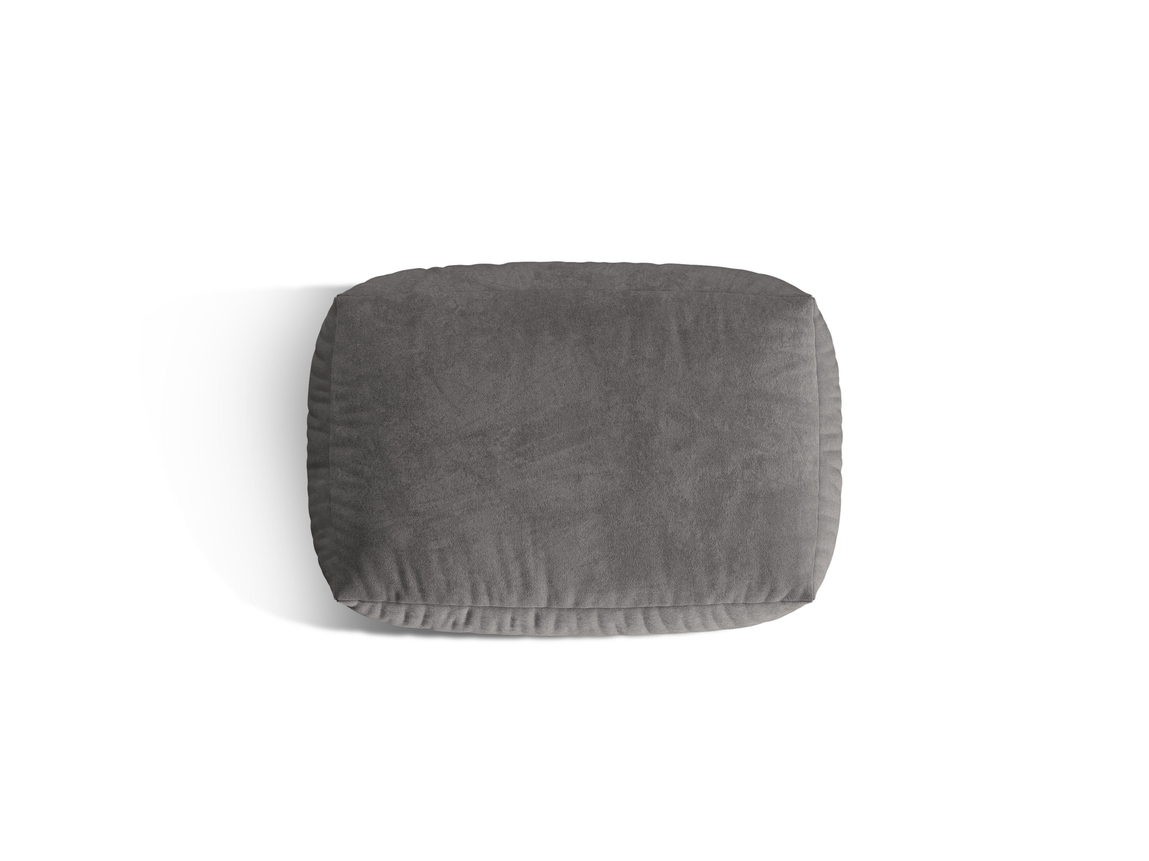 Martina gray velvet pouf