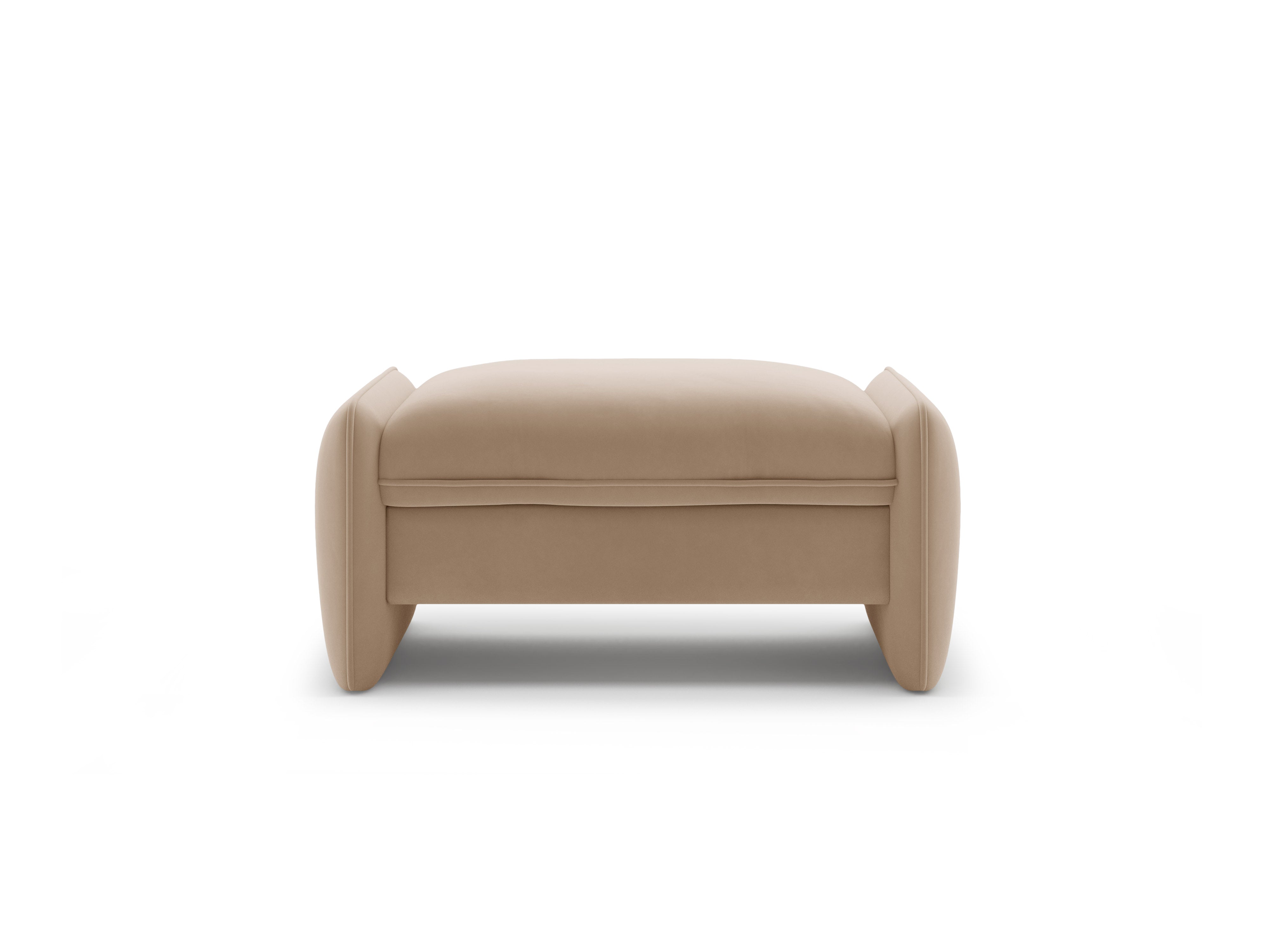 Velours poef GEORGIA beige