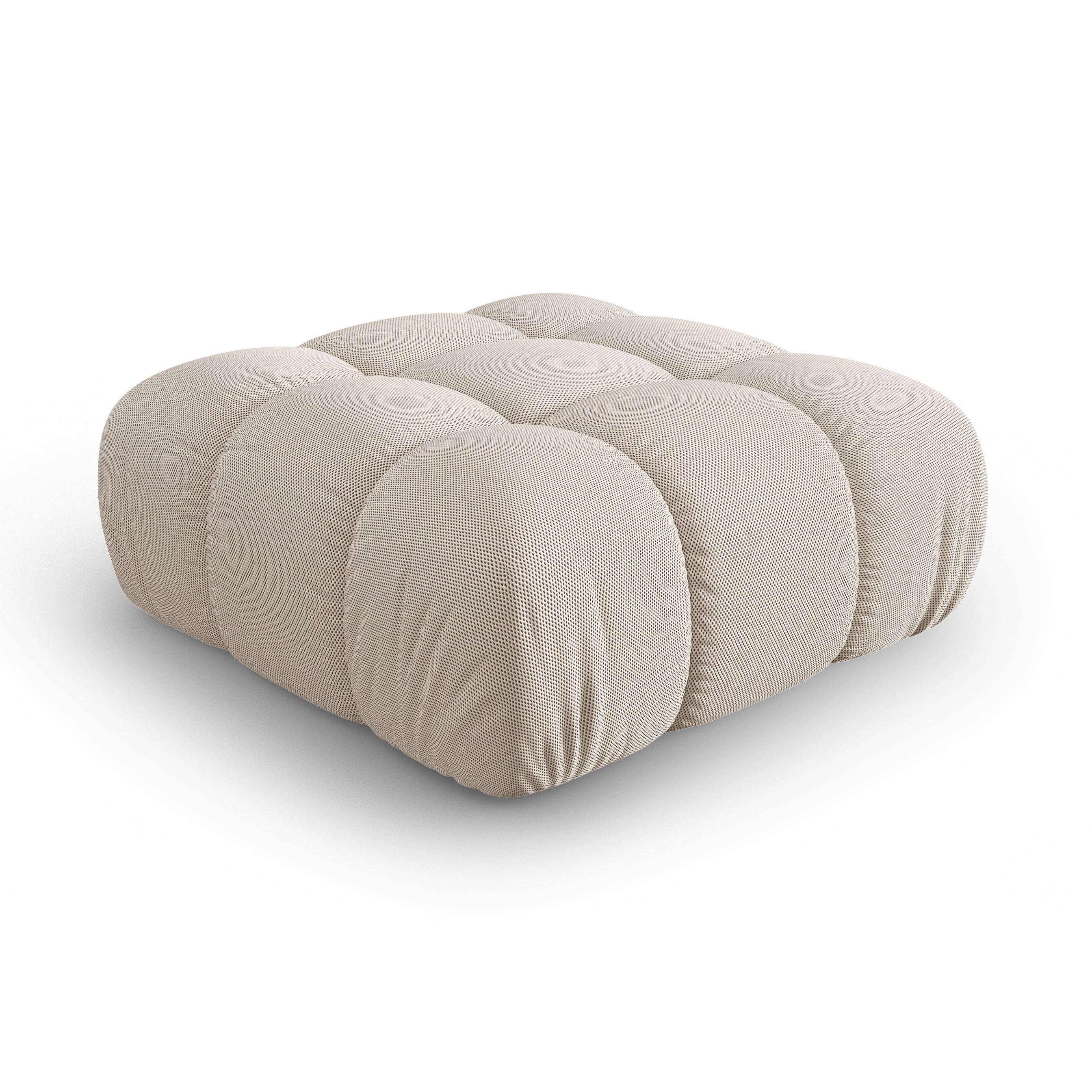 Puf / moduł BELLIS beżowa tkanina 3D