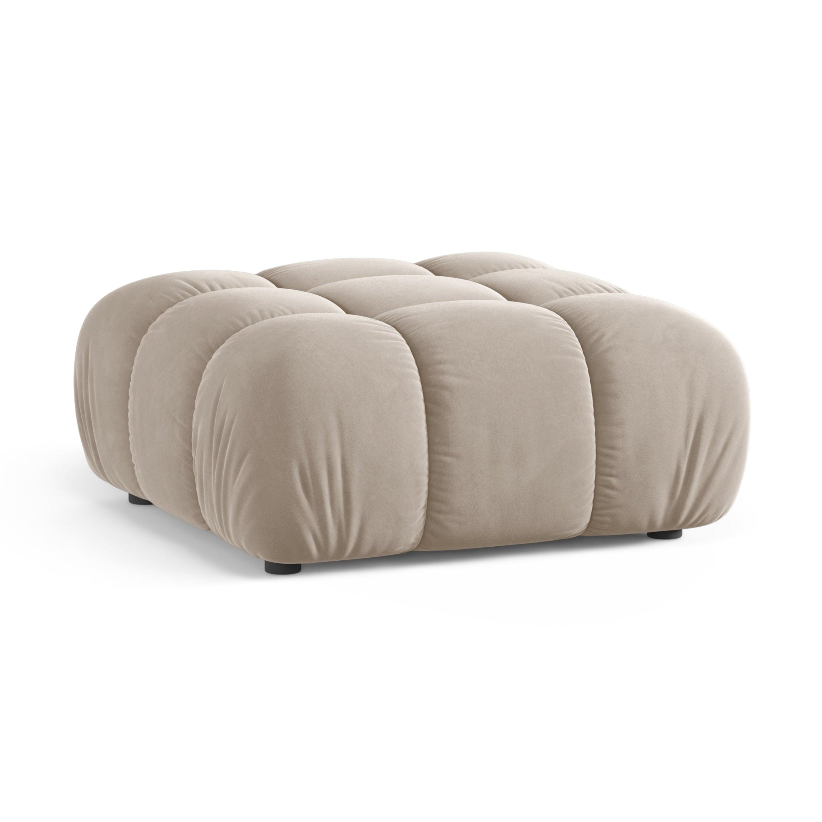 Puf / modulaire fluwelen BELLIS beige