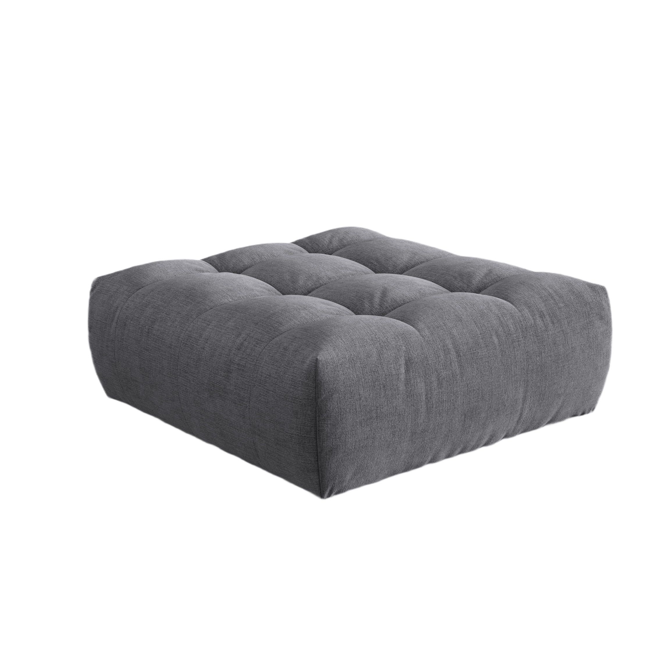 Bloom Puff Gray Chenille