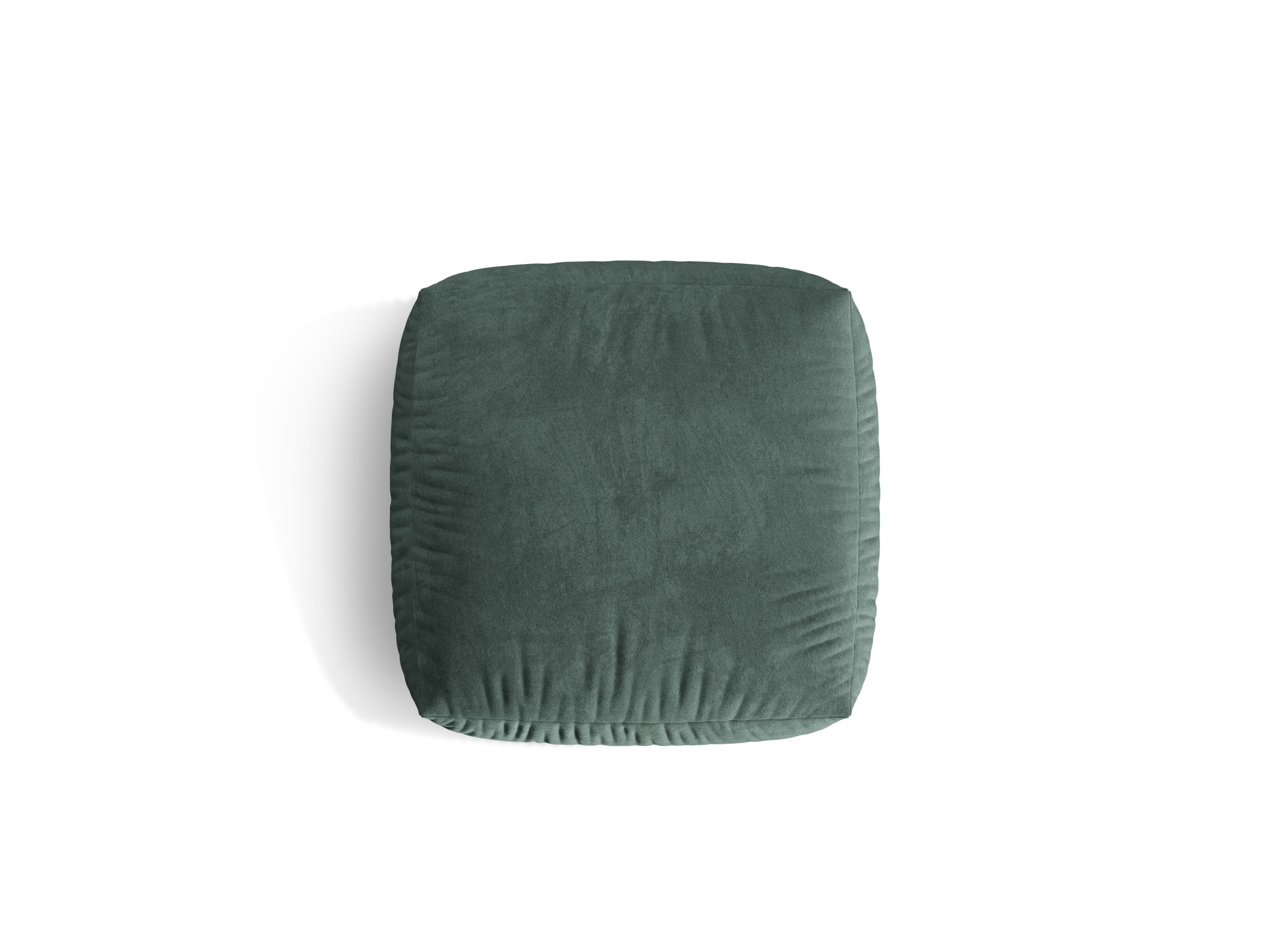 Martin Petrol velvet pouf