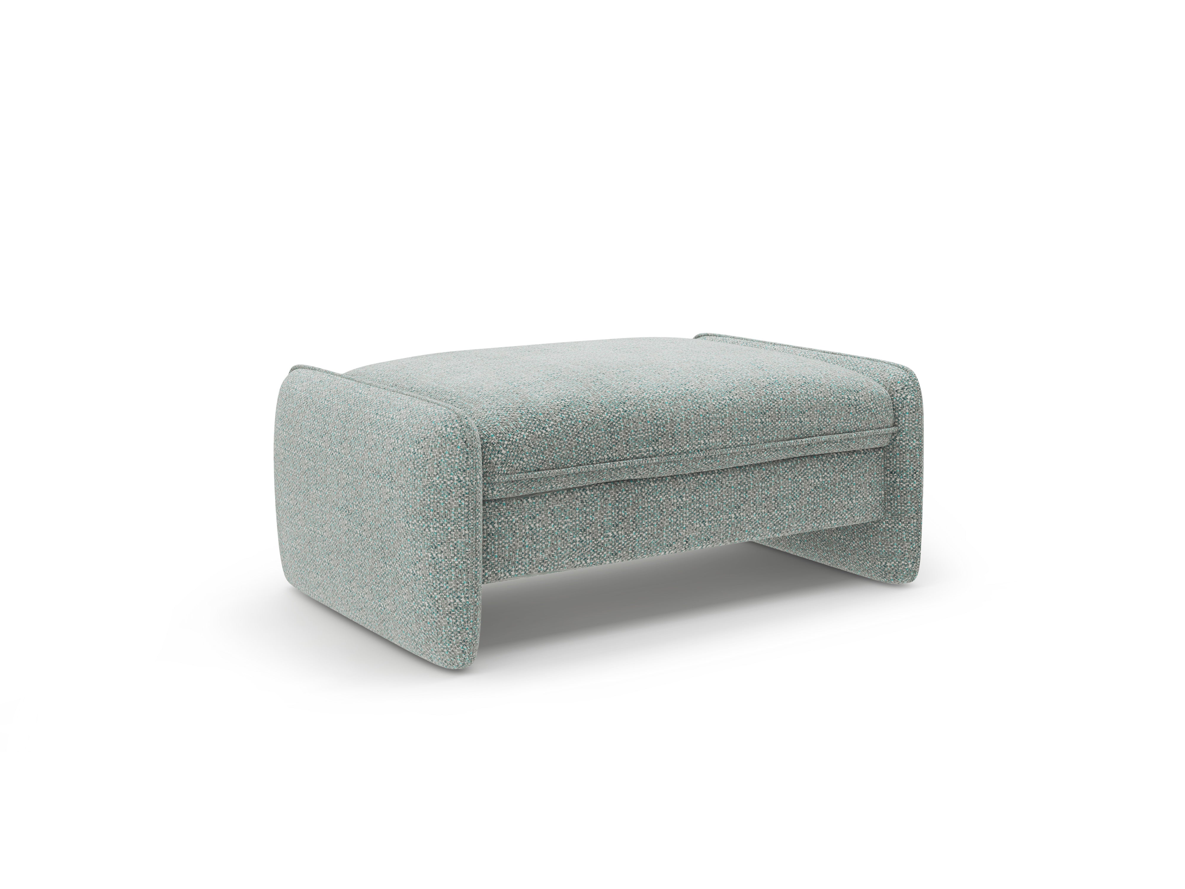 Puf GEORGIA uitgedoofd blauwe chenille