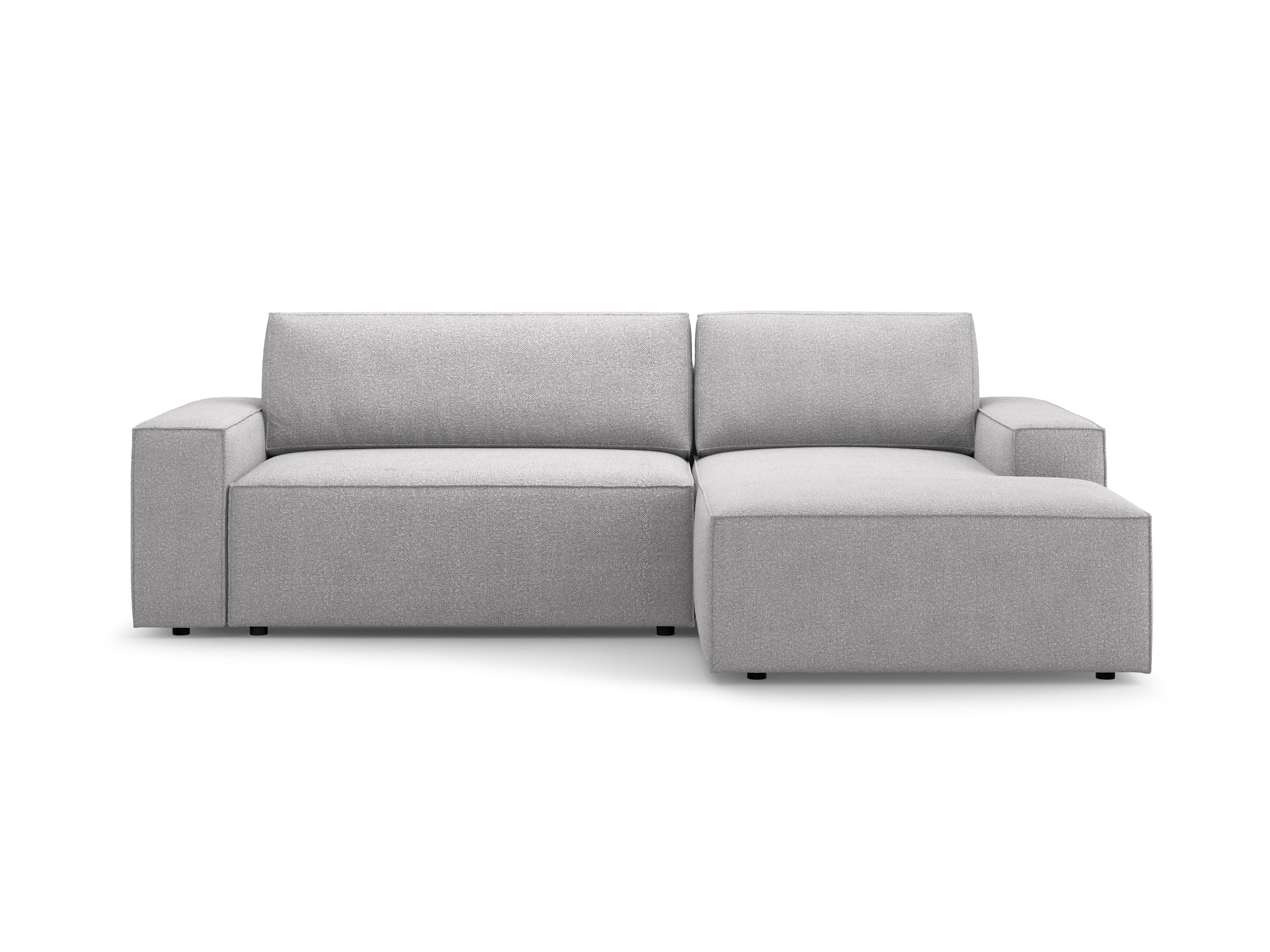 Rechtsseitige Schlafcouch JODIE hellgrau Boucle