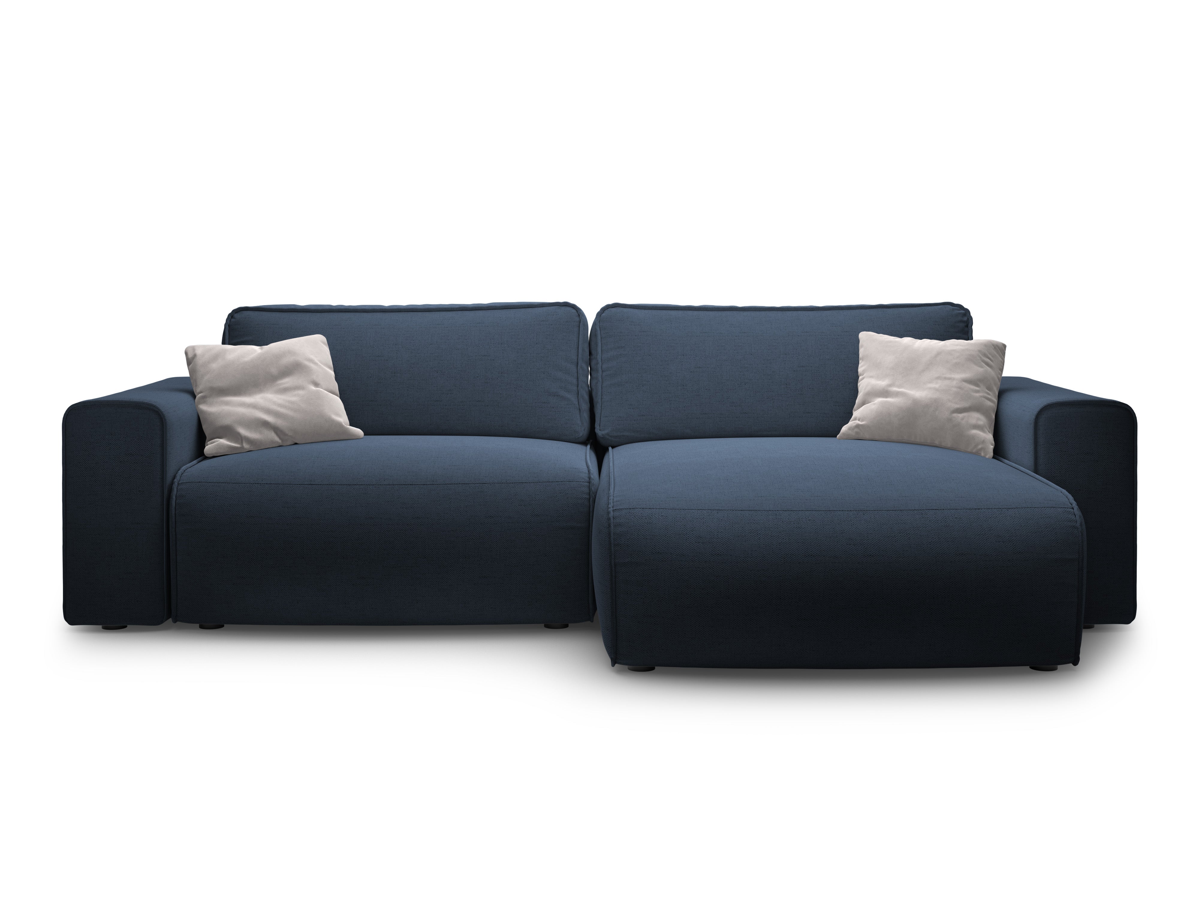 Rechthoekige 3-zits bank met slaapfunctie VICTOR koninklijk blauw chenille