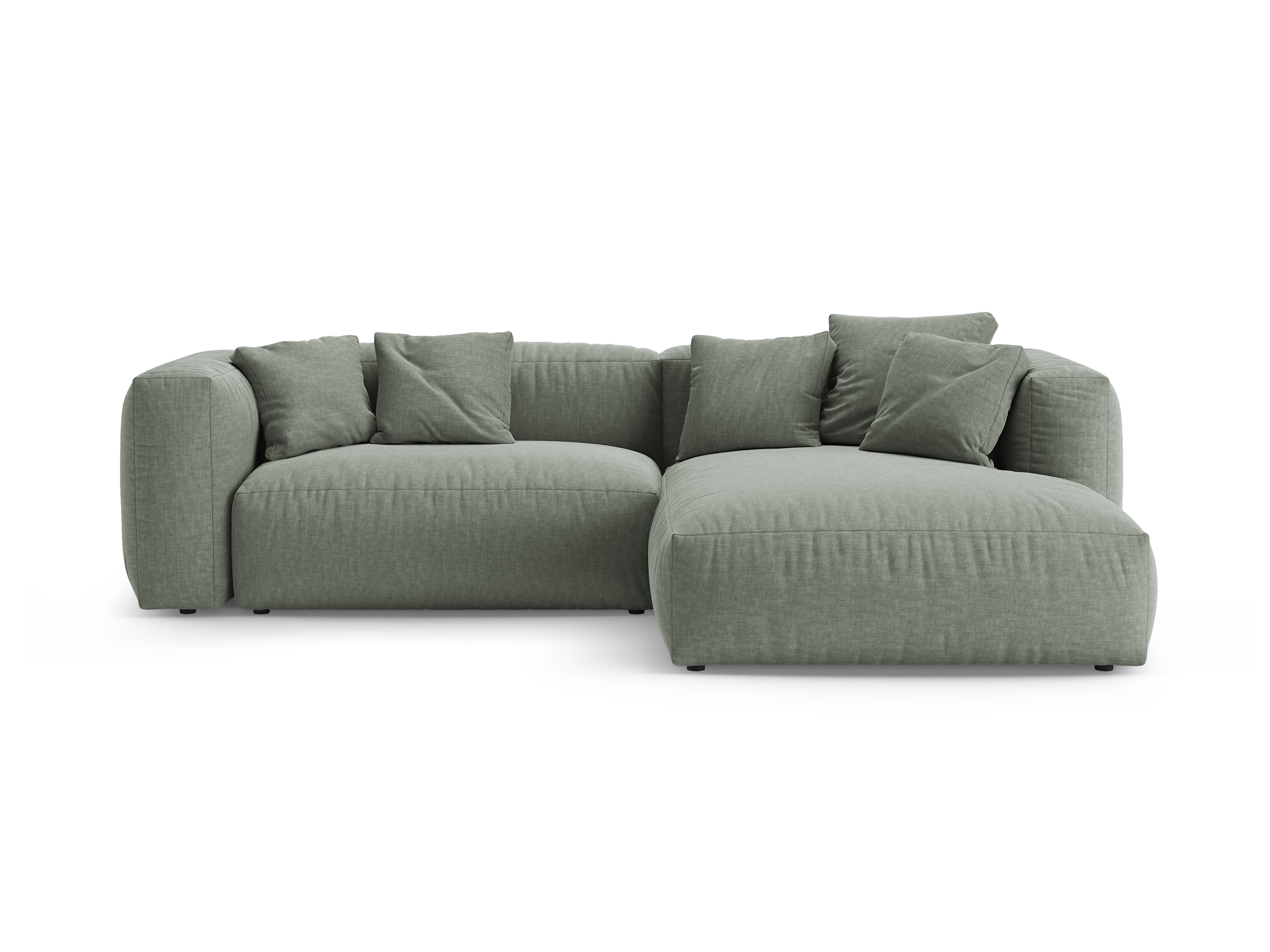 Rechtsseitige Schlafcouch MARTINA in moosgrün