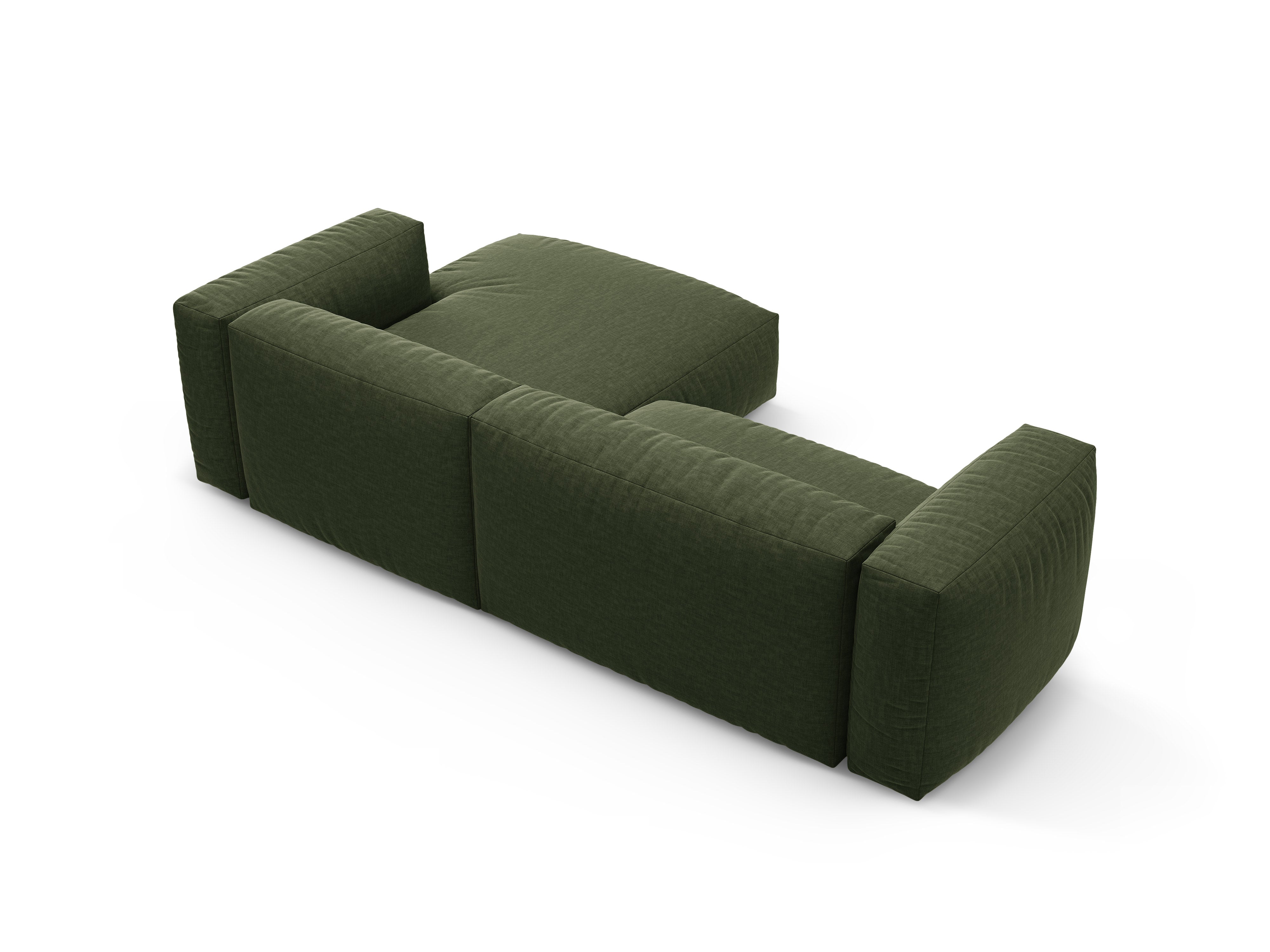 Narożnik prawostronny z funkcją spania MARTINA zielony