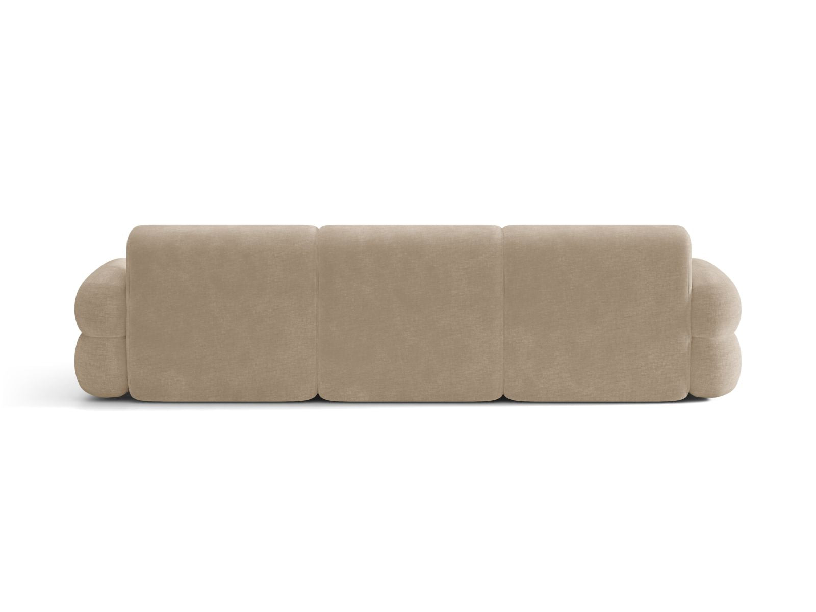 Rechthoekige NEO hoekbank in beige chenille