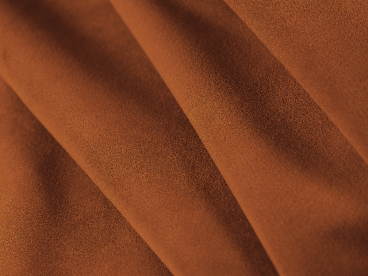 Narożnik aksamitny prawostronny 4-osobowy KATE terracotta – sofa narożna