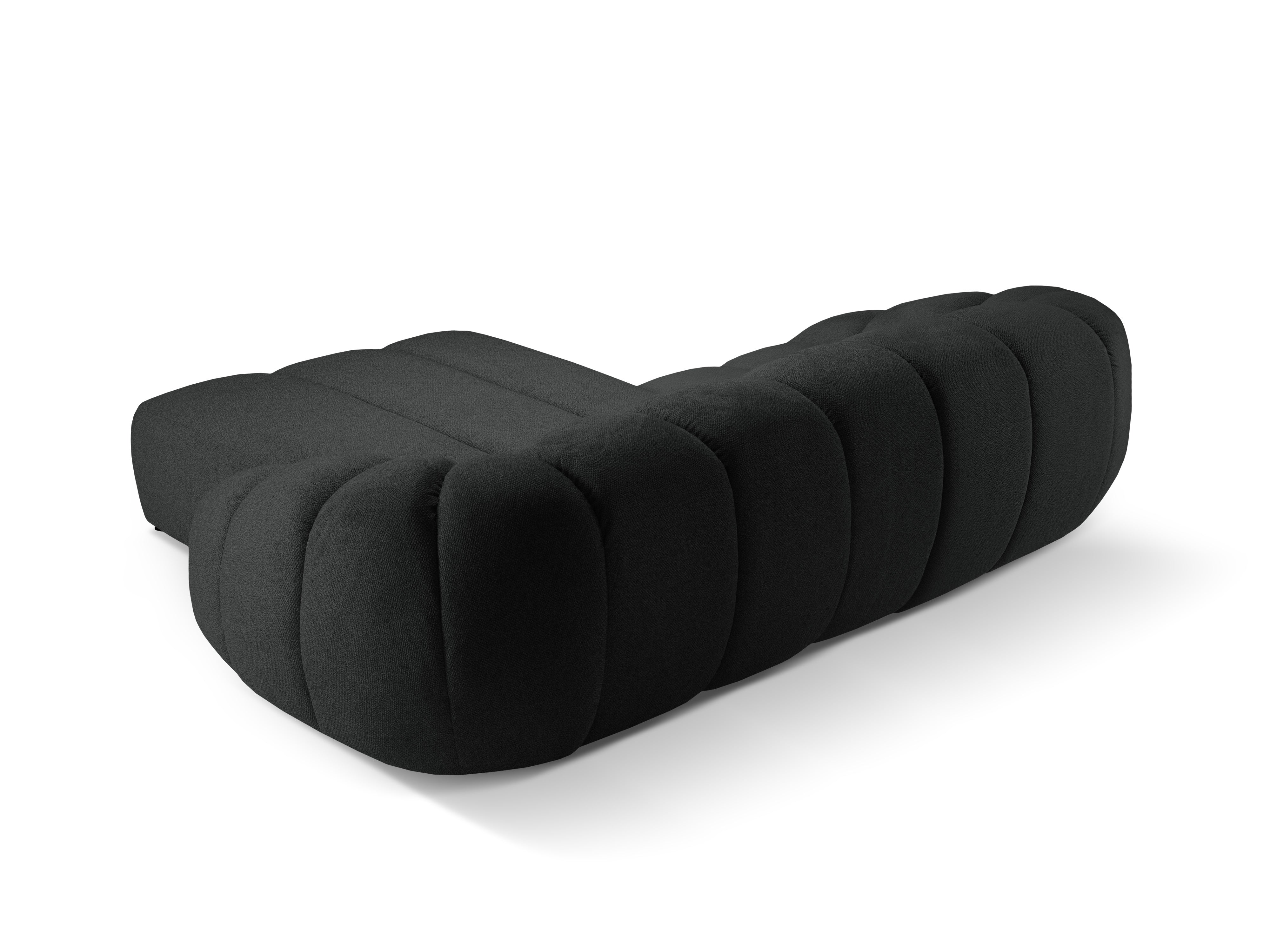 3-seater right-facing corner sofa DIANA anthracite chenille