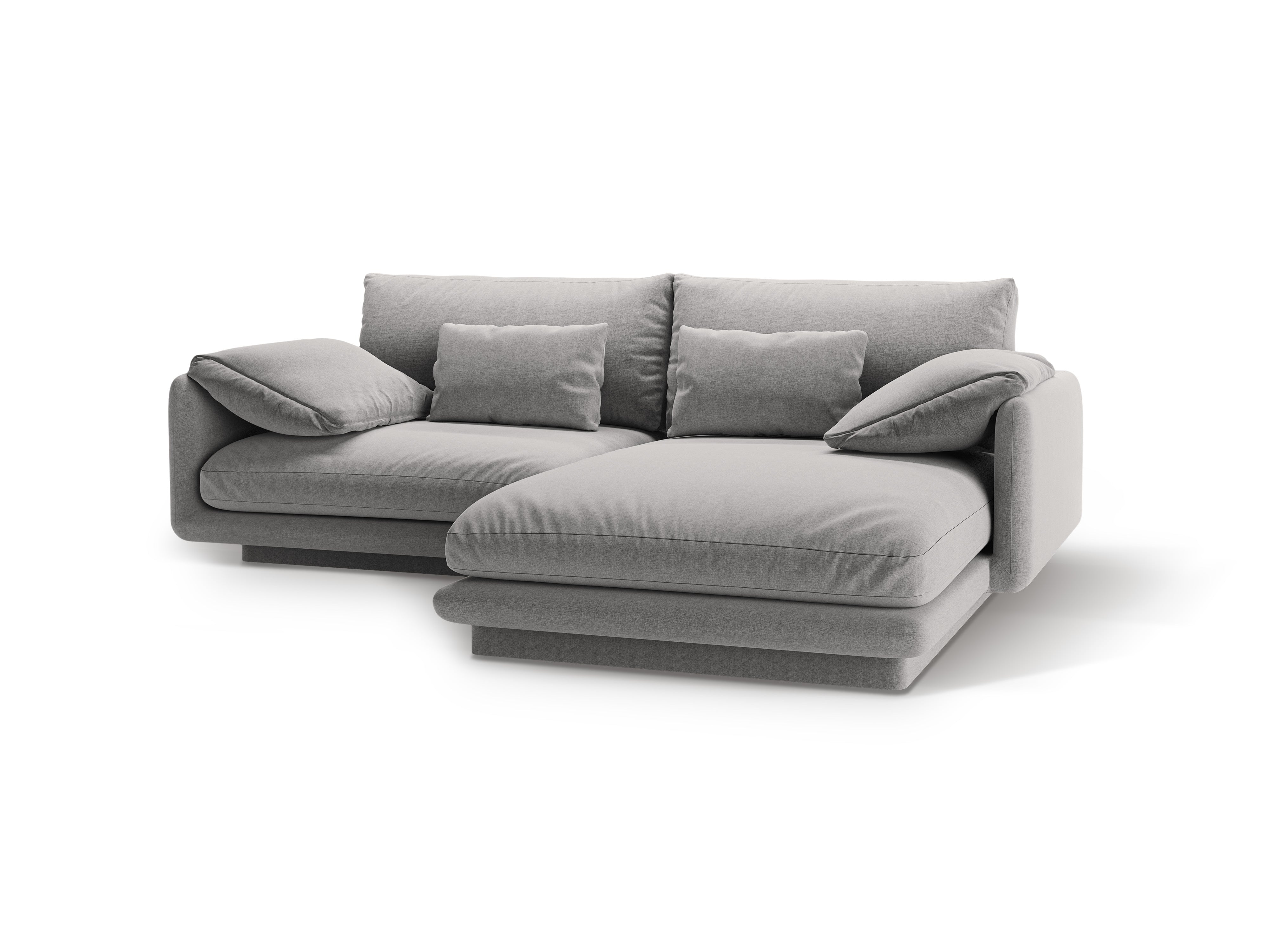 Rechtsseitige Ecke 3-Personen-Torino hellgrau