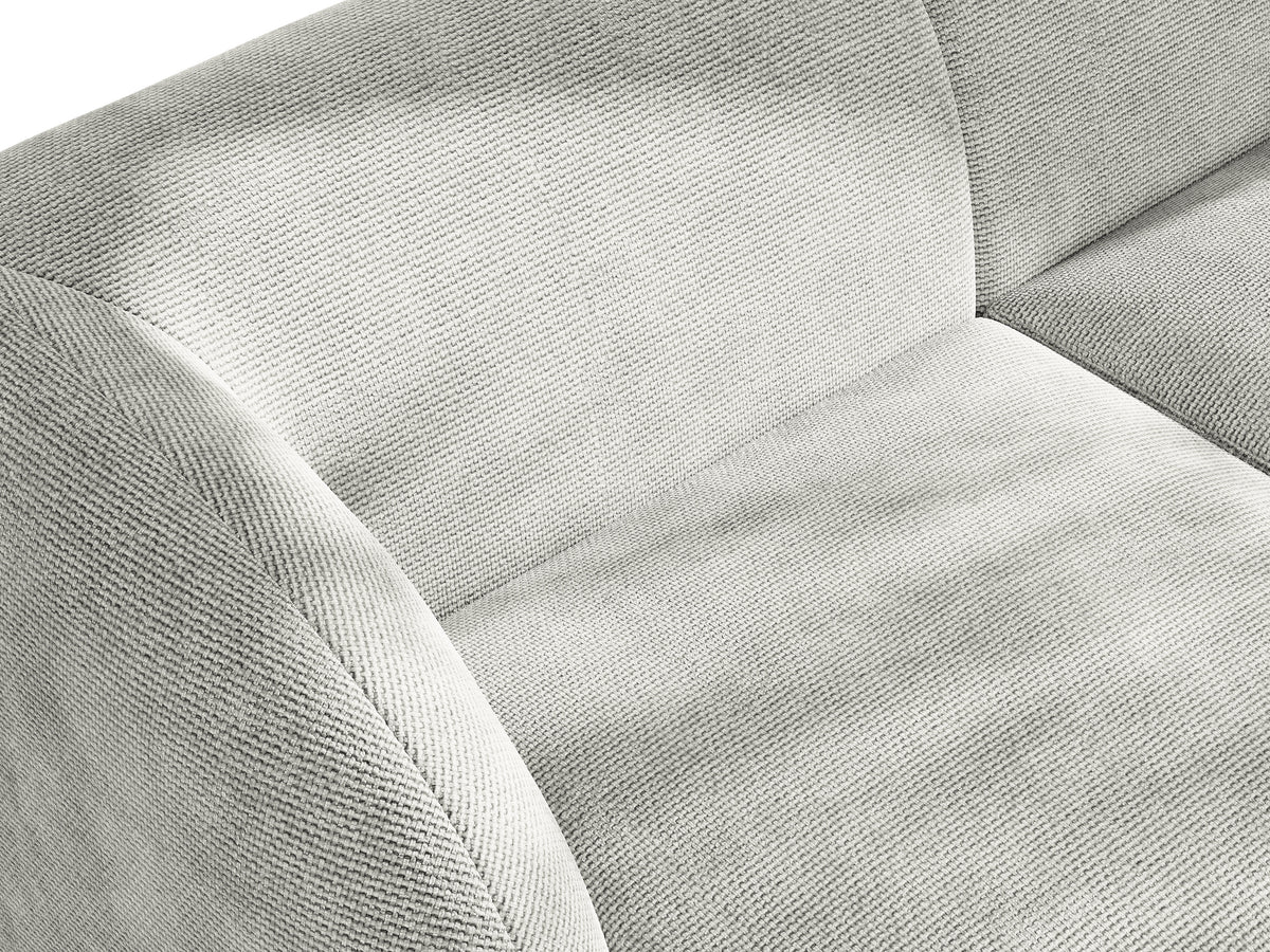 Narożnik lewostronny 6-osobowy MILEY szary szenil – styl minimalistyczny