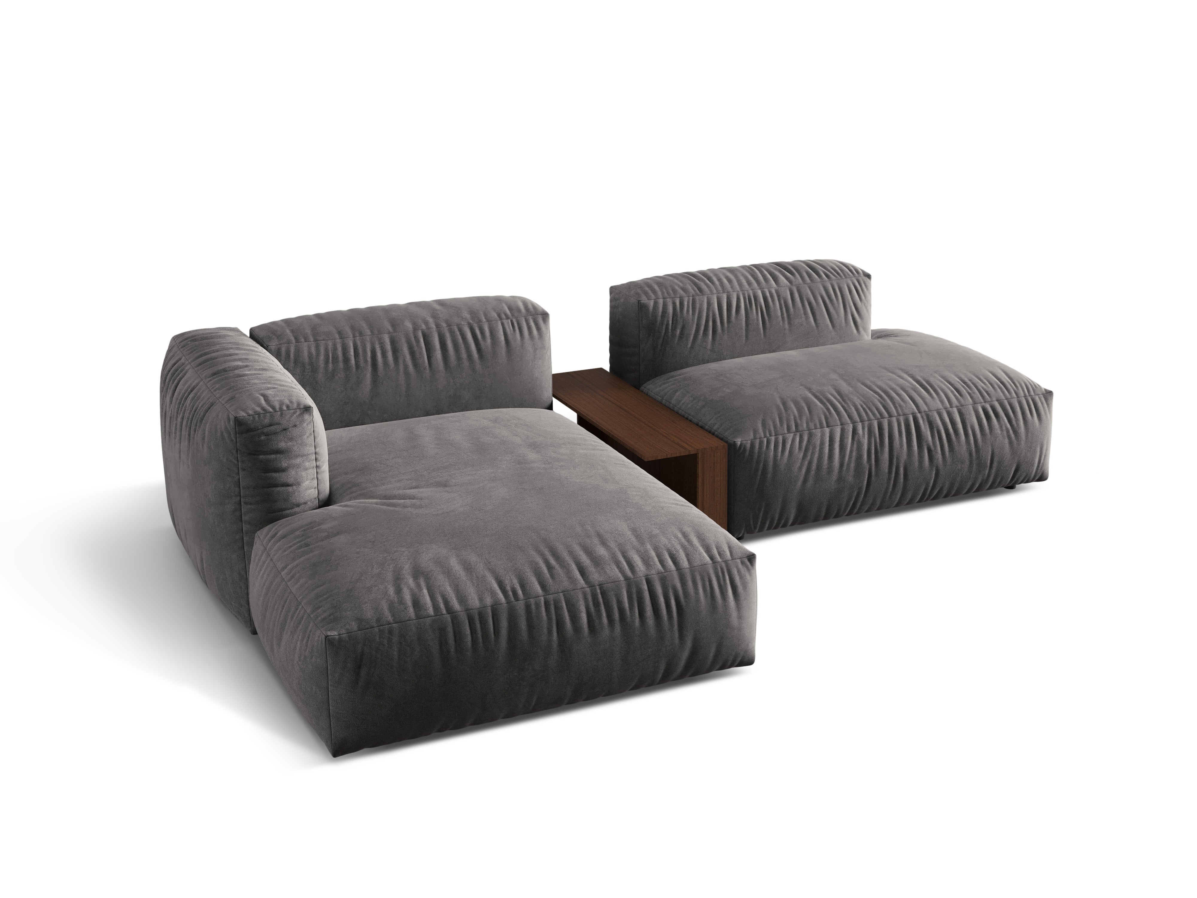 Links -Hand -Samtecke mit Martin Grey Tisch