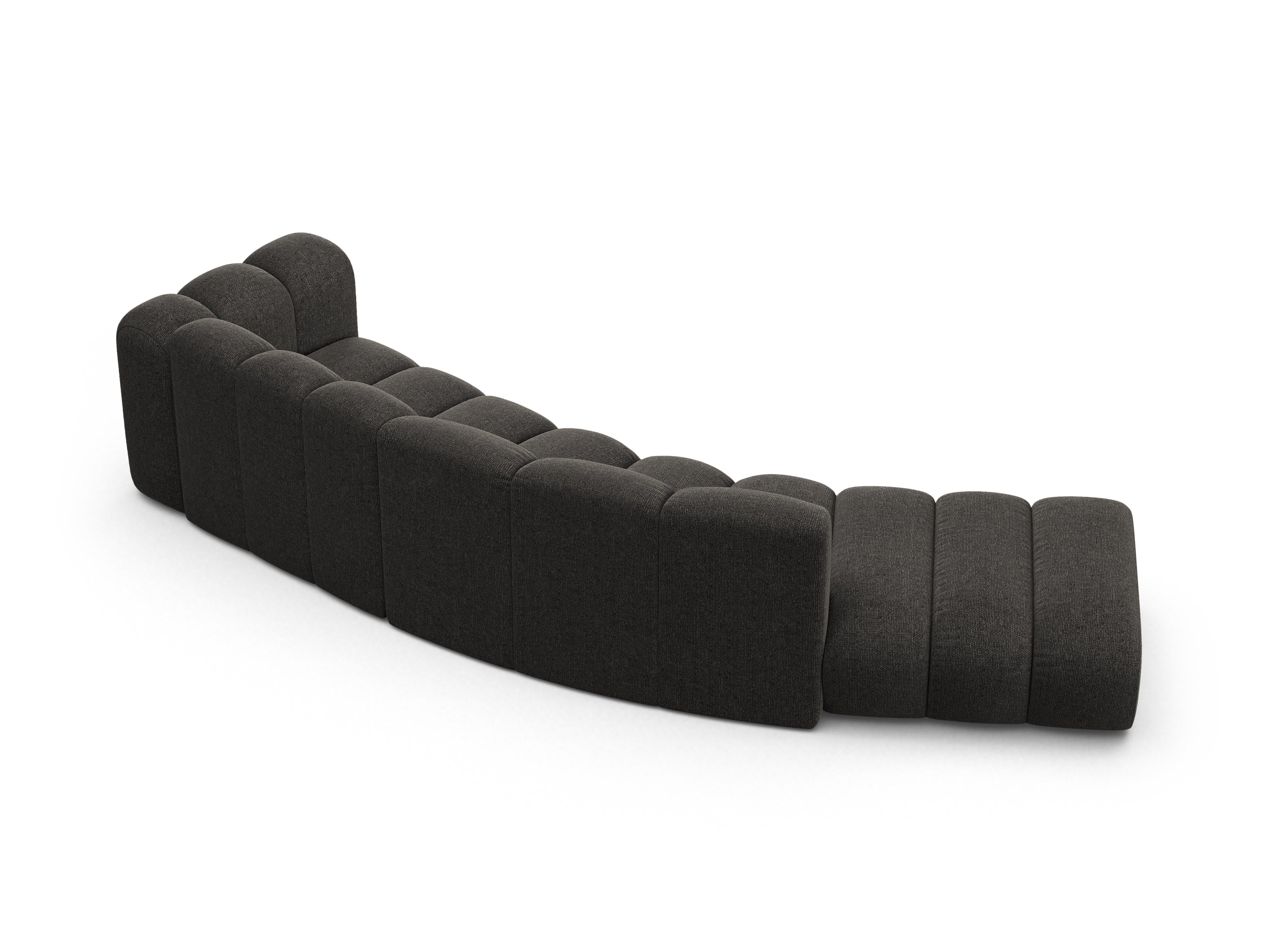 Sofa 5-persoons links LUPINE grijs szenil