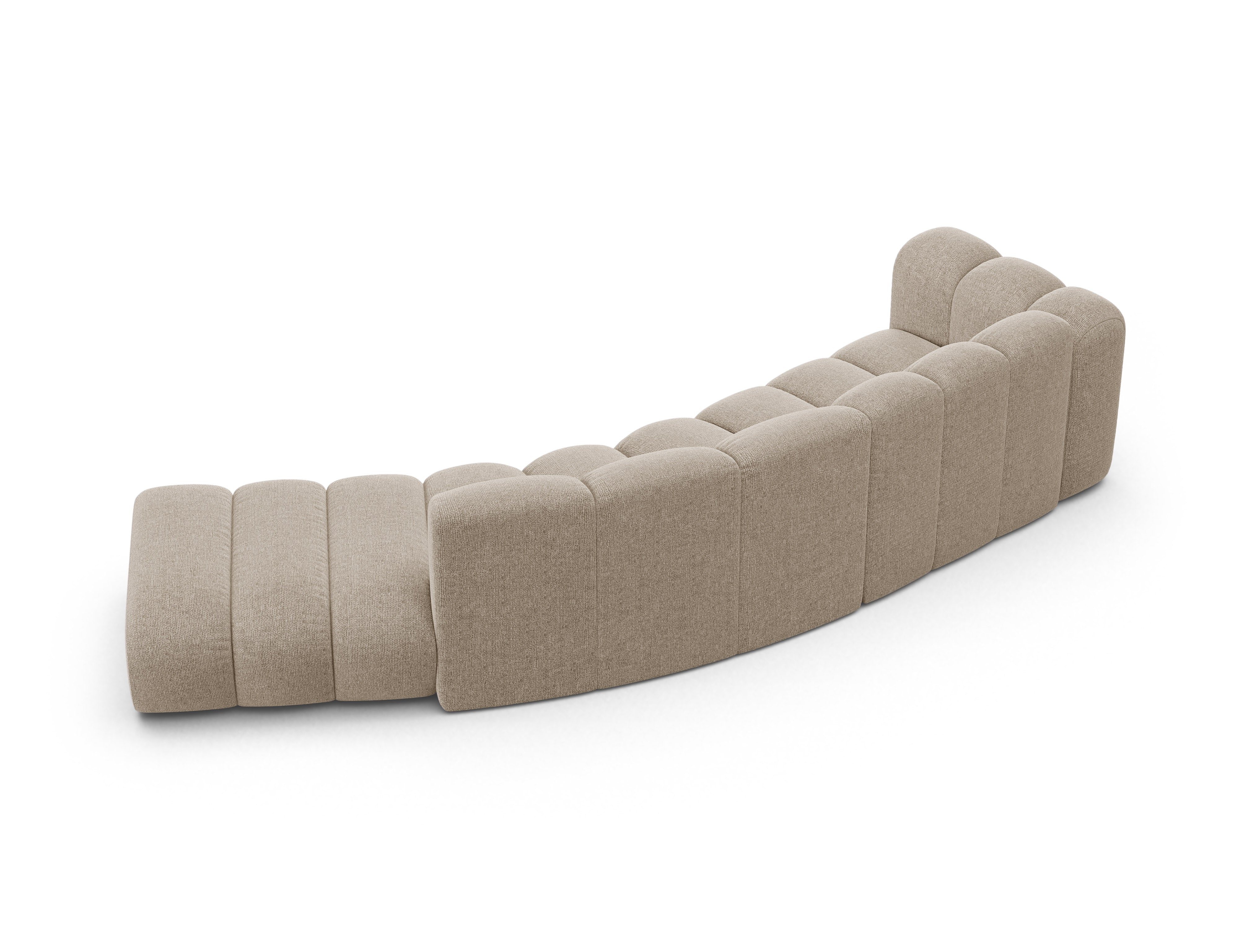 Sofa 5-sitzige rechtsseitige LUPINE beige Chenille
