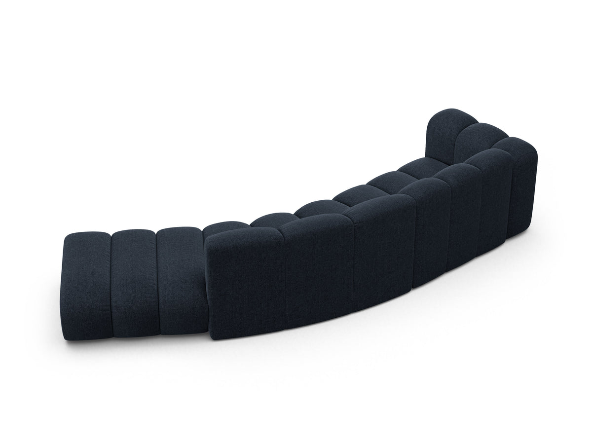 Sofa 5-osobowa prawostronna LUPINE granatowy szenil – aksamit