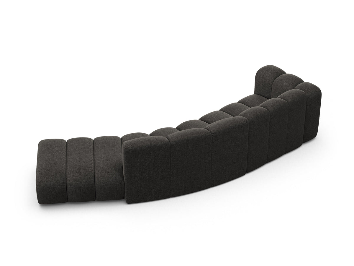 Sofa 5-osobowa prawostronna LUPINE szary szenil – aksamit