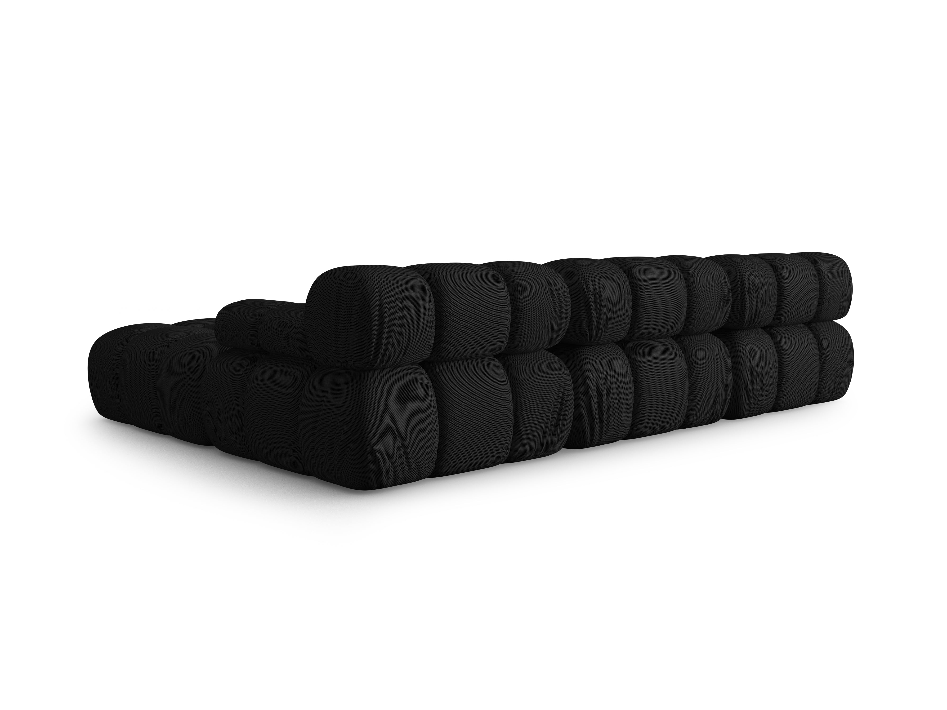 Universele hoekbank BELLIS zwarte 3D-stof