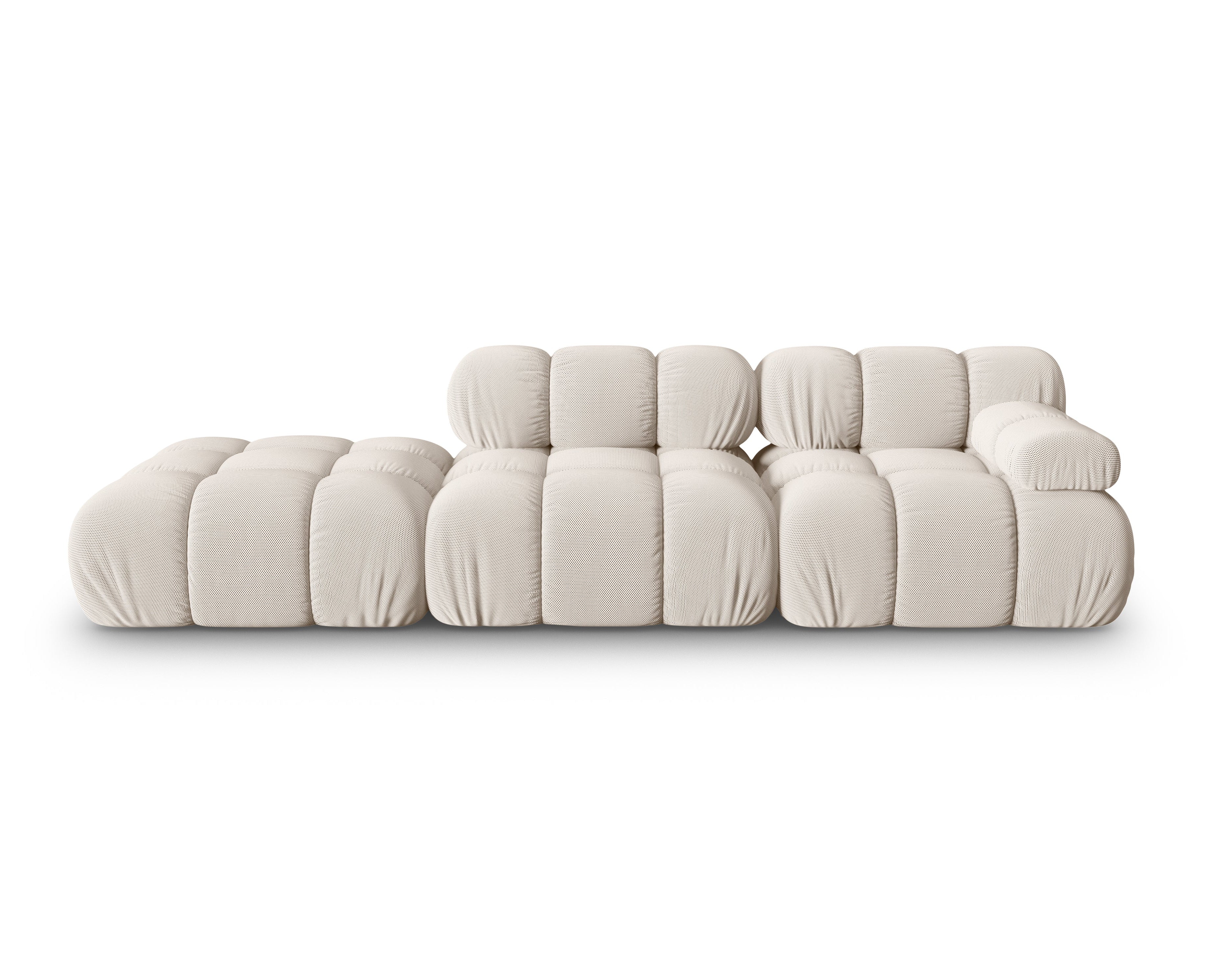 Modulaire open linker BELLIS bank in beige 3D stof