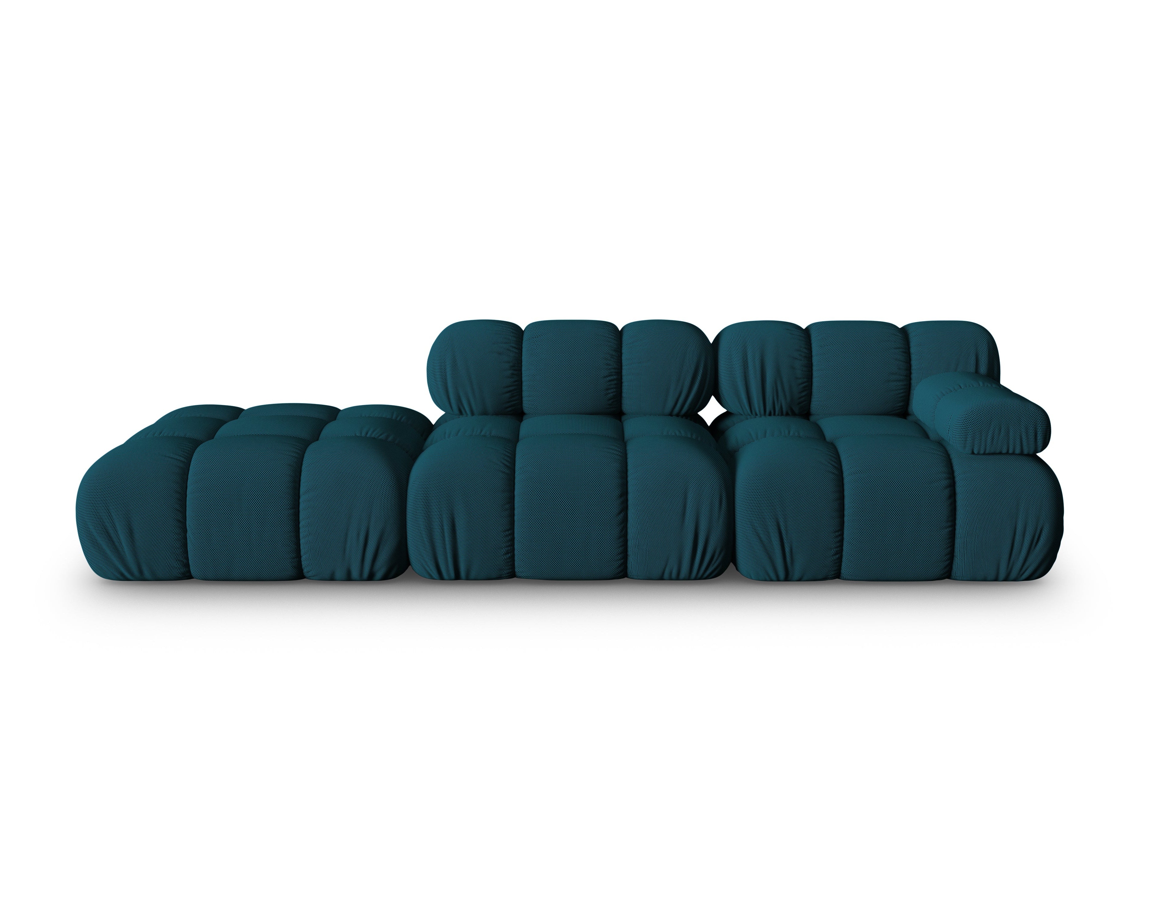 Modulaire open linker BELLIS sofa in zeegroene 3D-stof