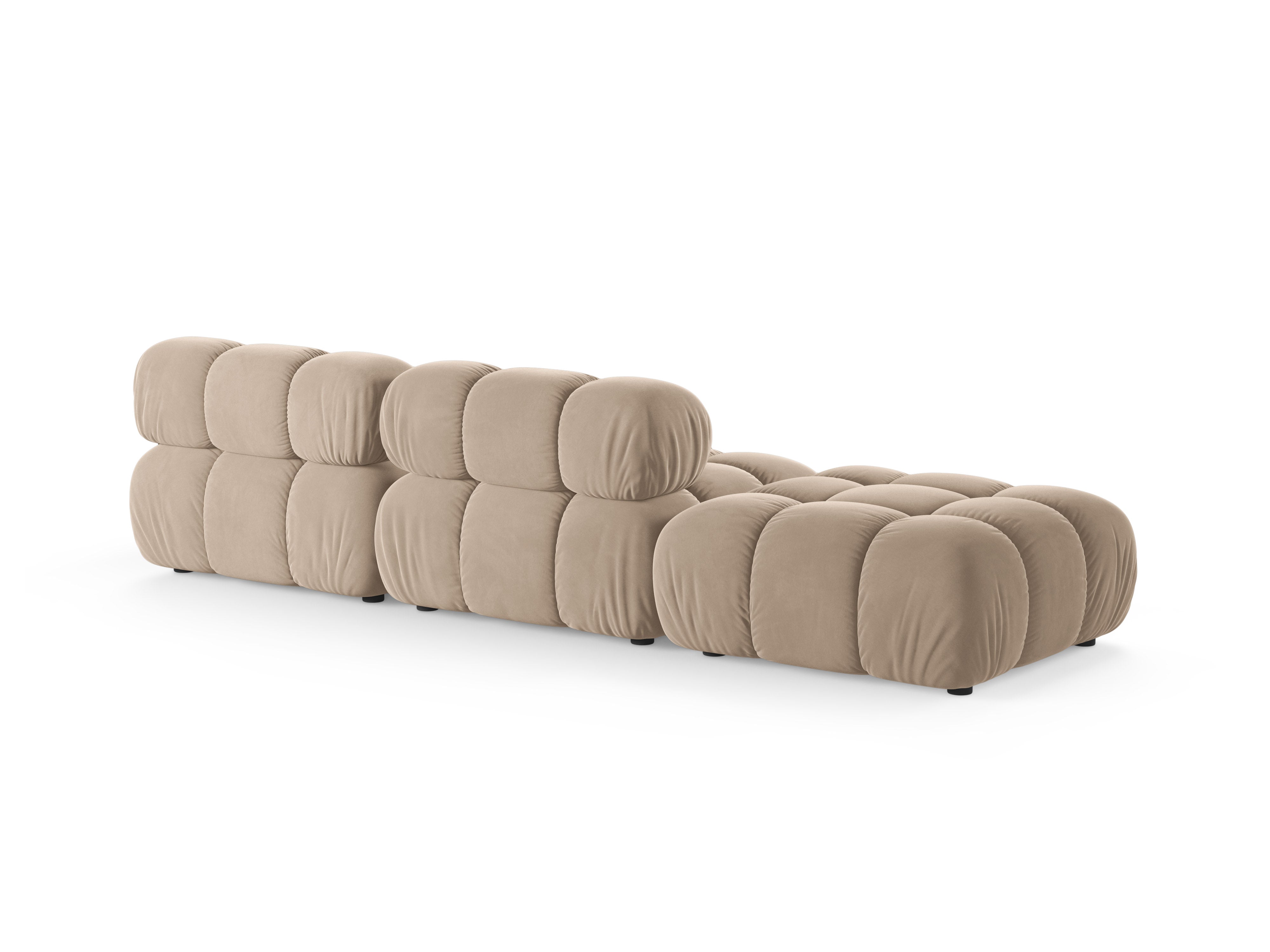 Modulaire open linker bank BELLIS beige velours