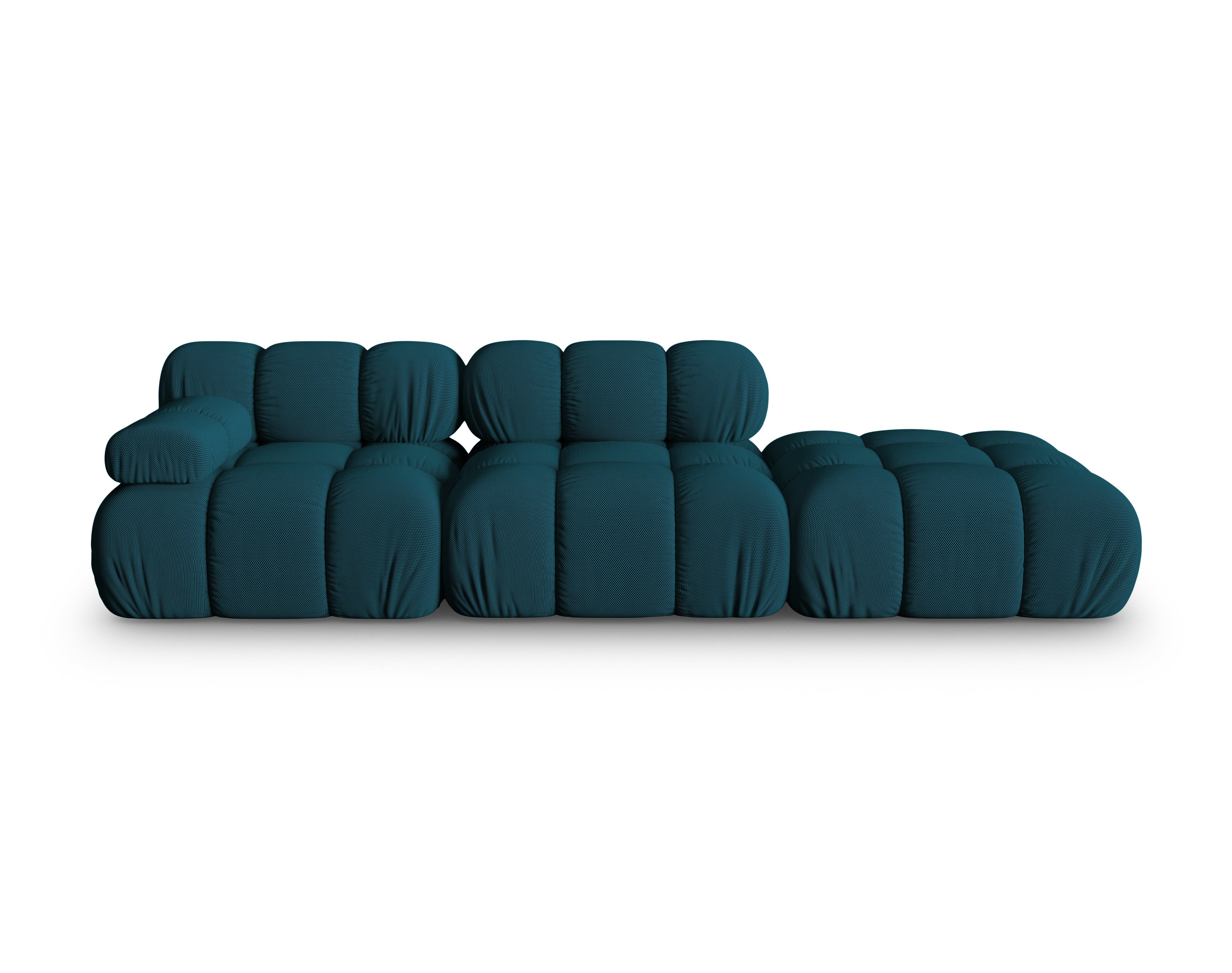 Modulaire open rechter BELLIS sofa in zeegroene 3D-stof