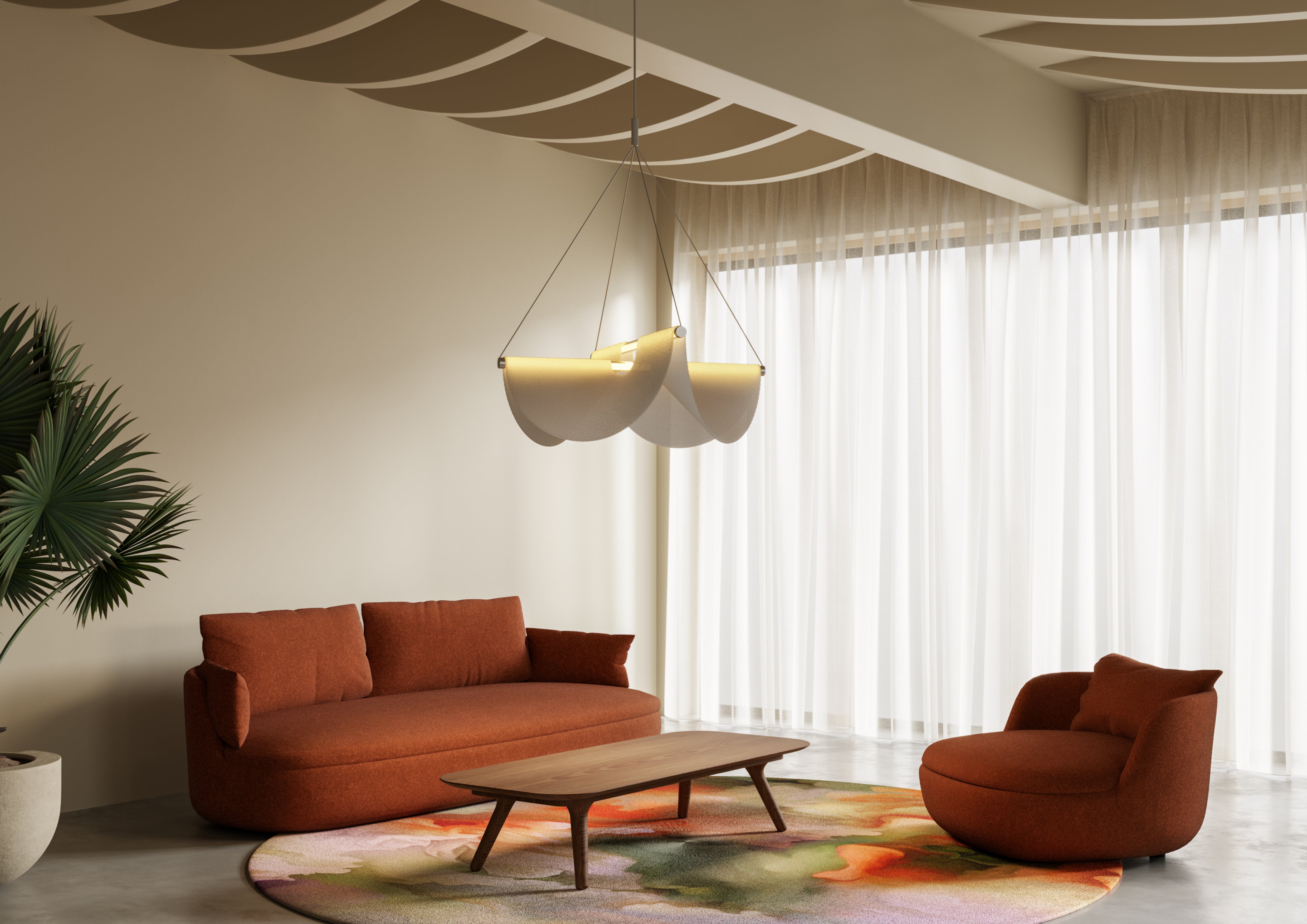 Hanglamp DRAPE LIGHT met gedrapeerde stof
