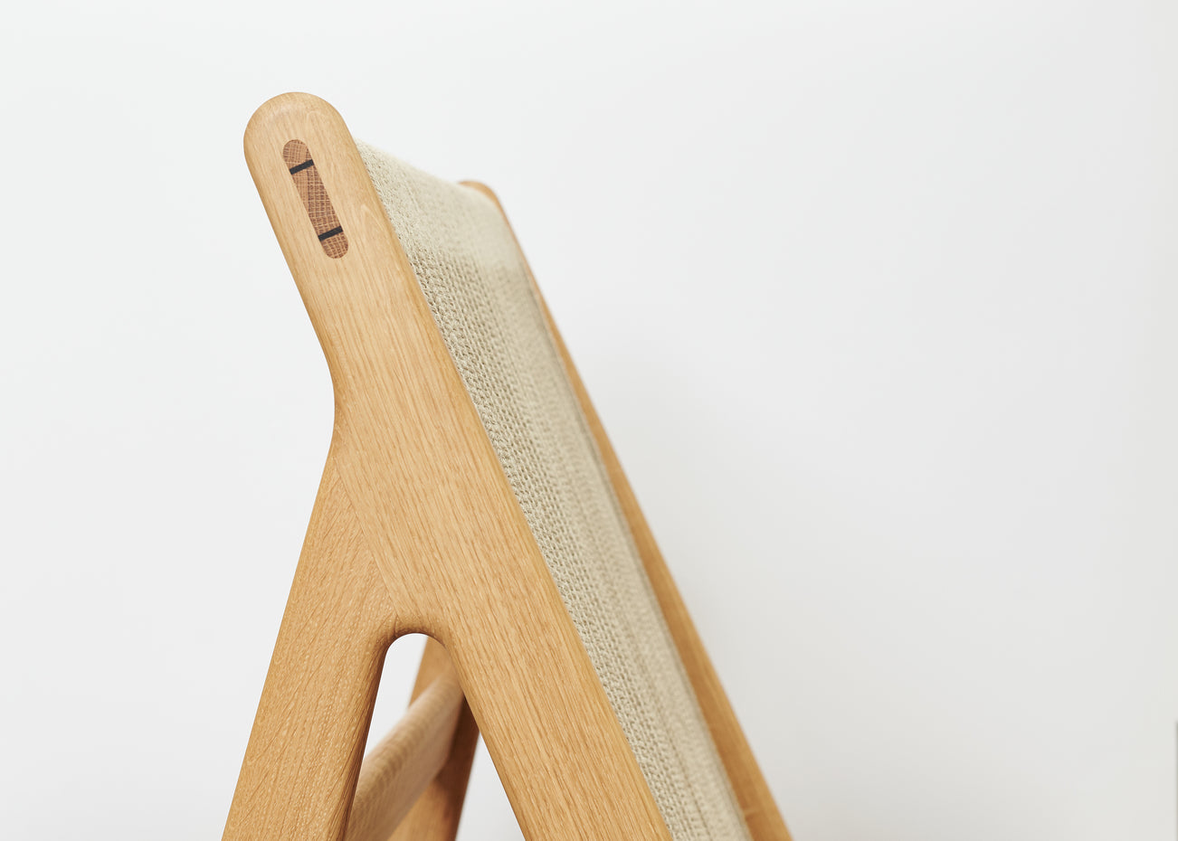 Fauteuil MR01 eikenhout en linnen