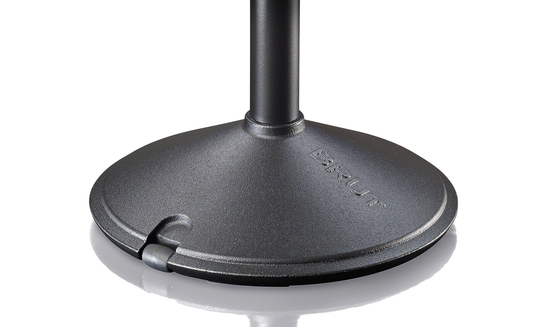 BRUT runder Tisch mit anthrazitfarbenem Fuß