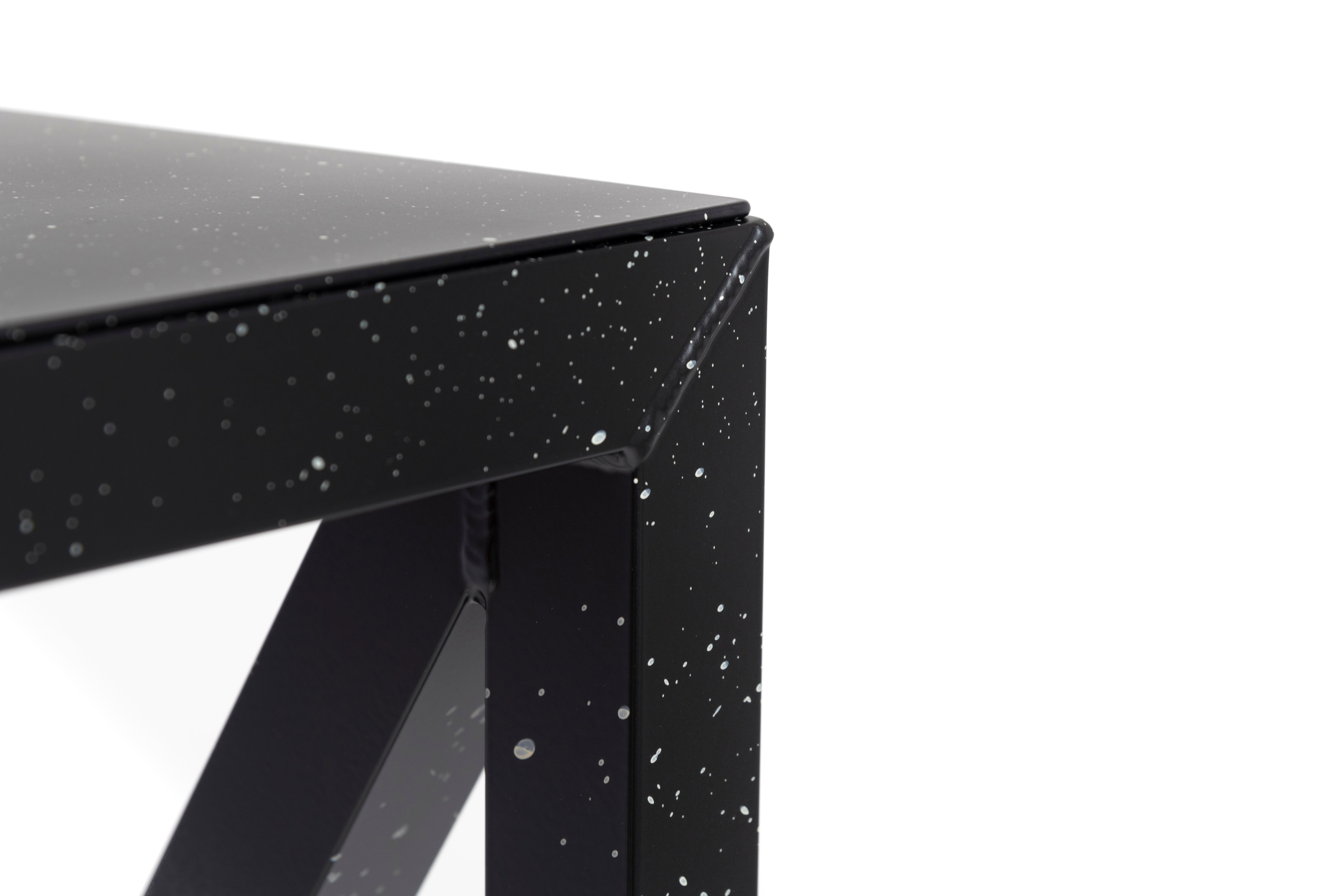 BUREAURAMA Hocker schwarz mit weiß