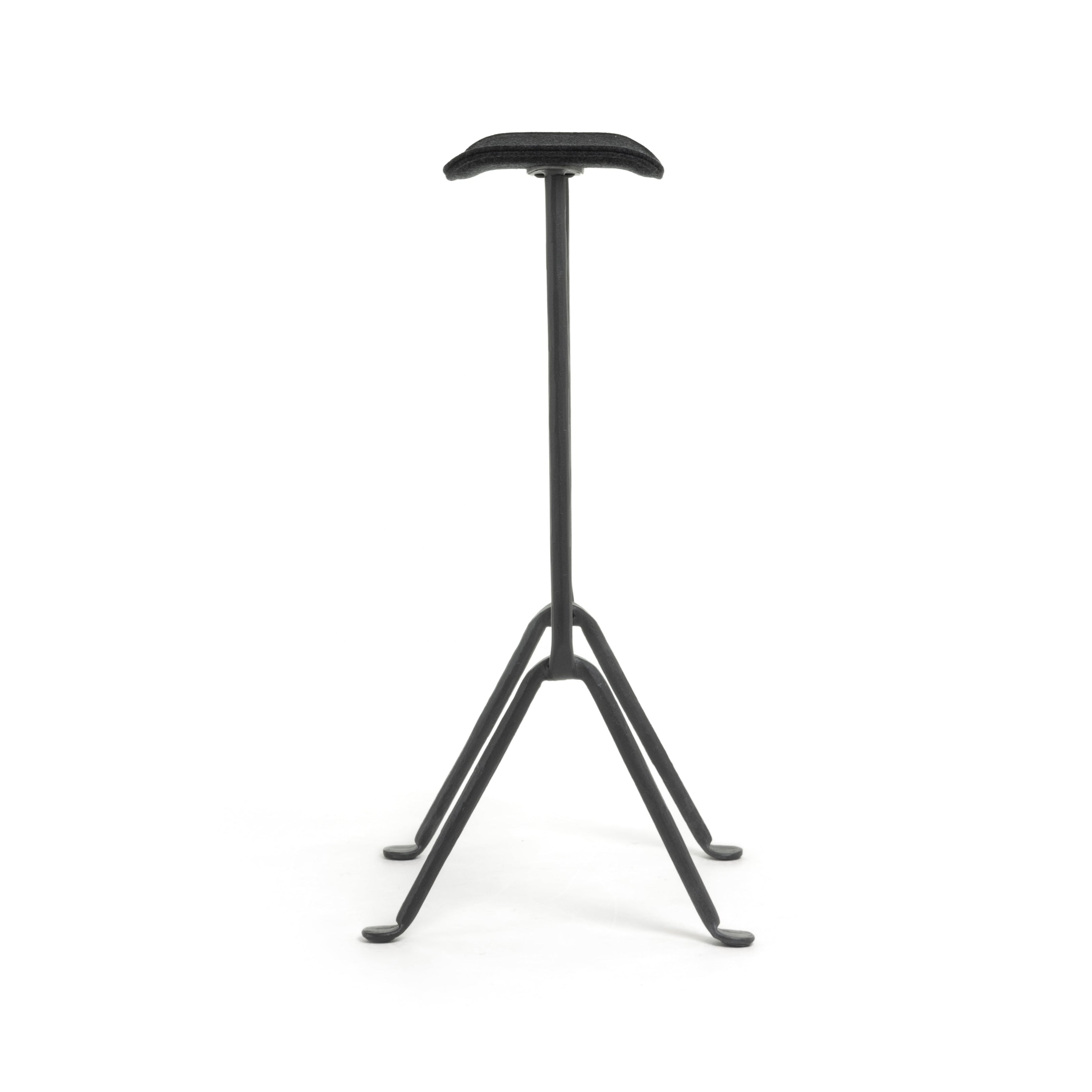 Barkruk OFFICINA antracietkleurige basis met grijze zitting