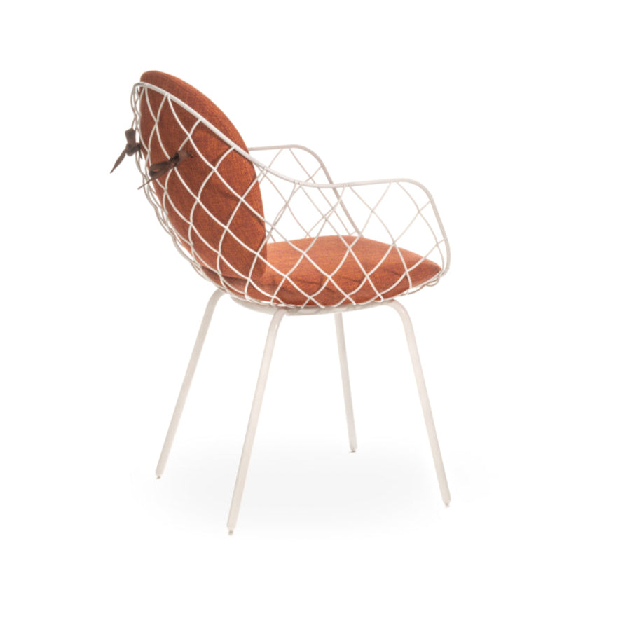 PIÑA Gartenstuhl rot mit weißem Fuß