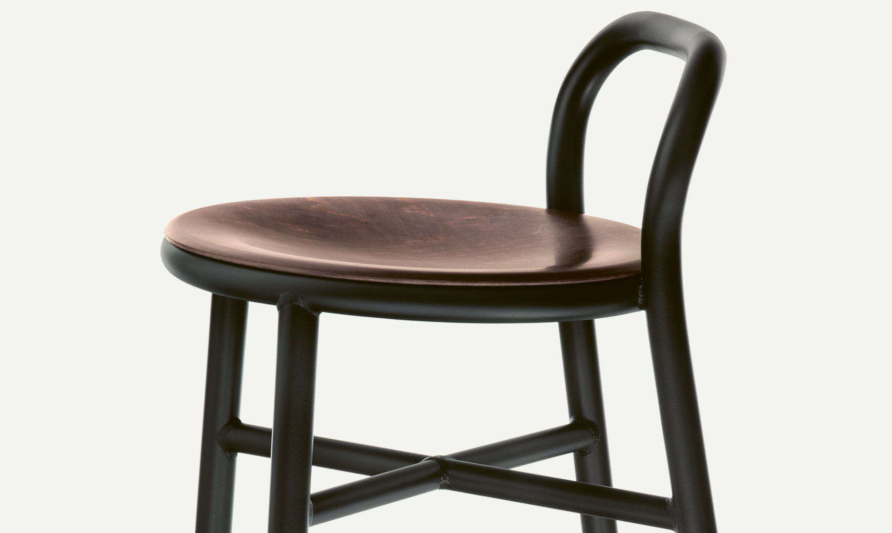 Hocker PIPE donker beukenhout