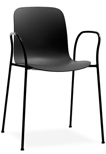 Stoel SUBSTANCE zwart met metalen basis